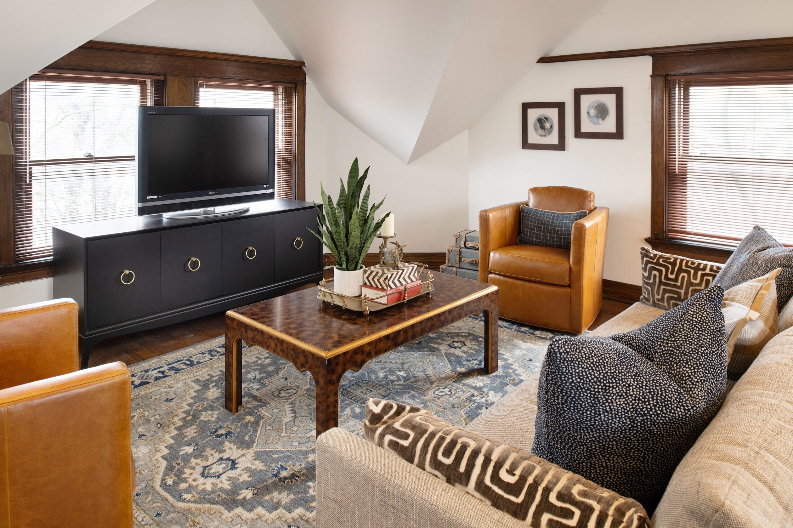 KCSA Designer Showhouse equestrian lounge seating area