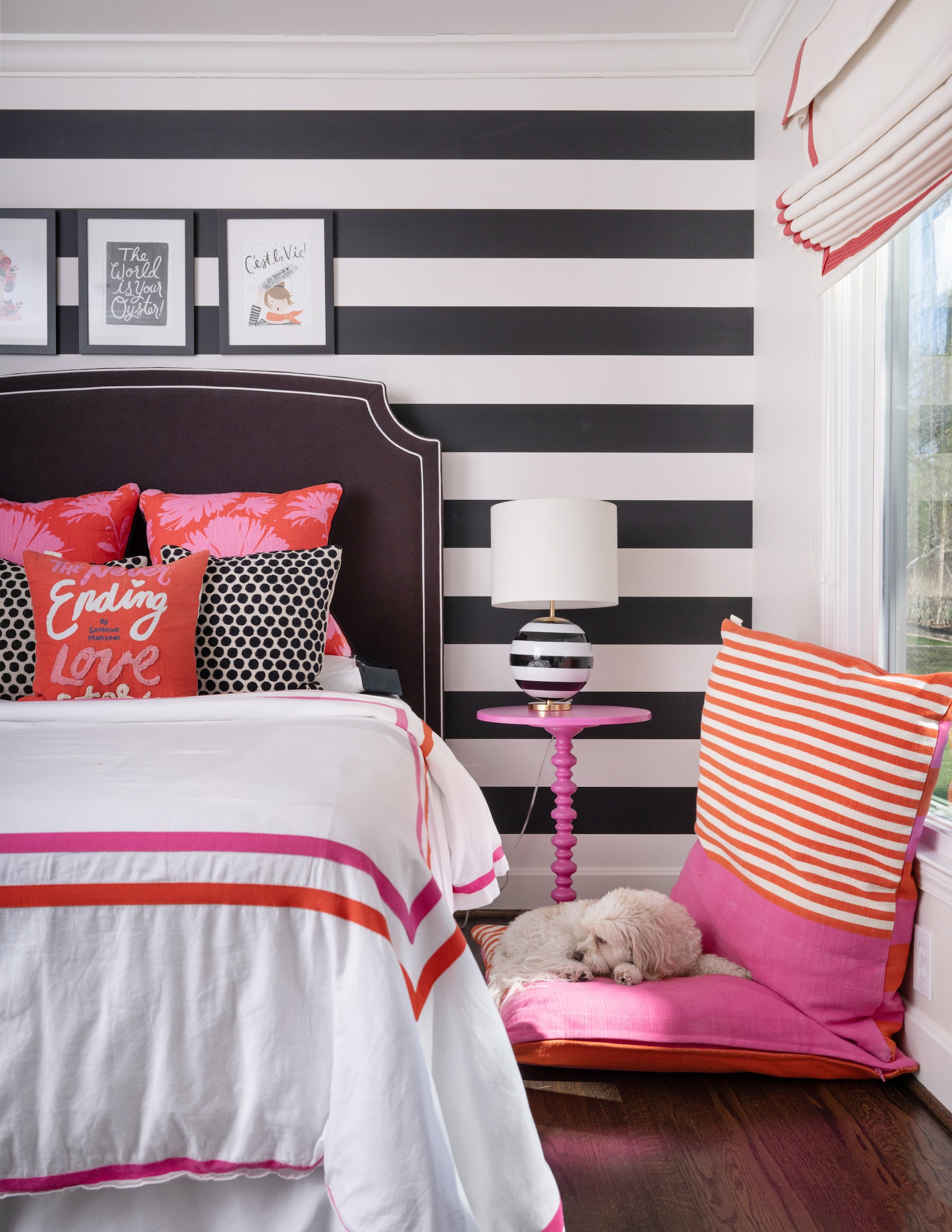 pillows in a bedroom