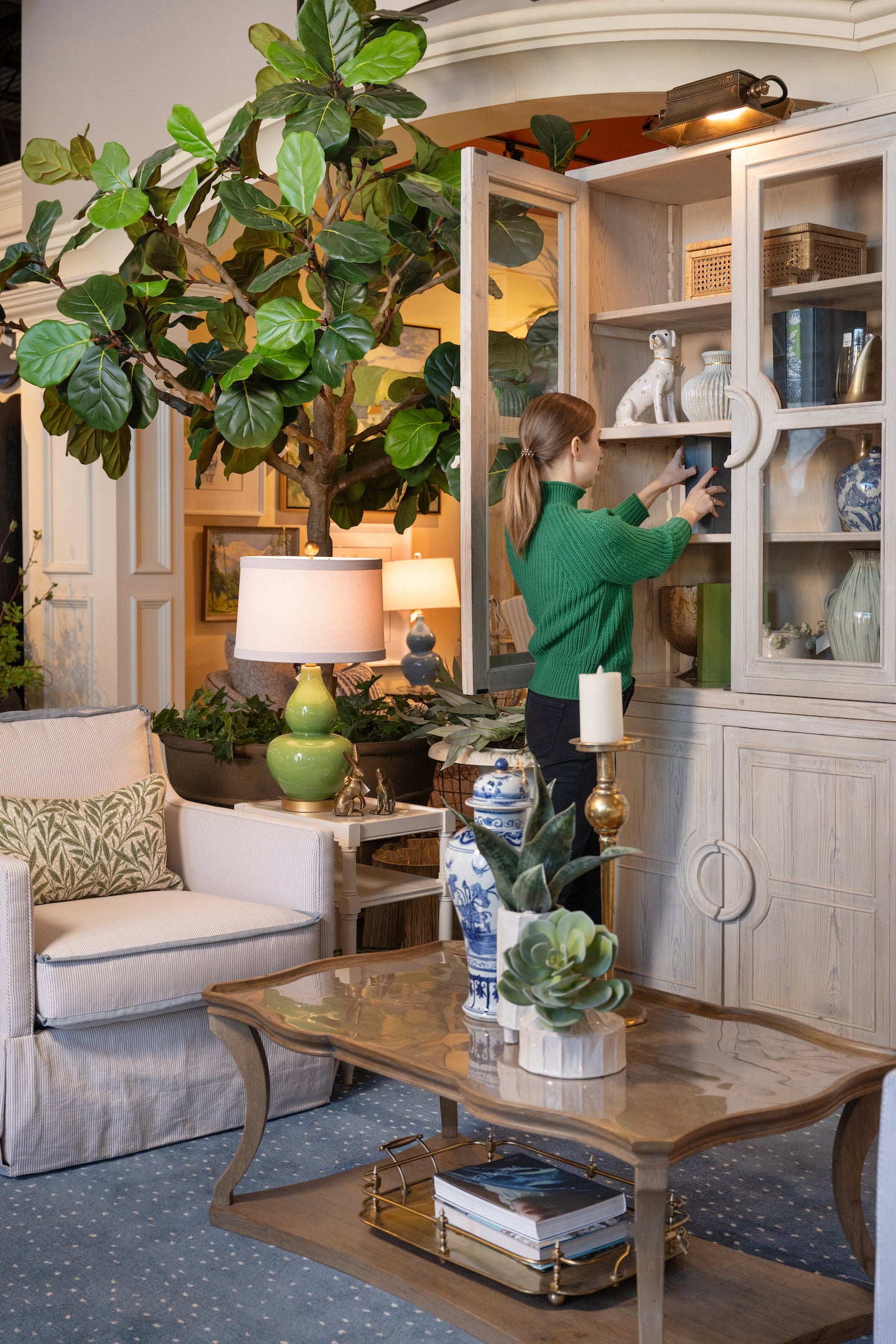 Katie adjusting shelf