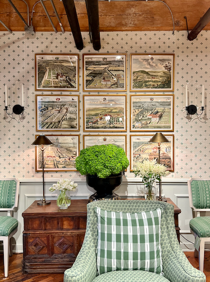 green and brown interiors