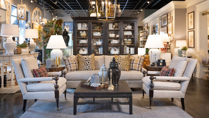 furniture showroom living area set up