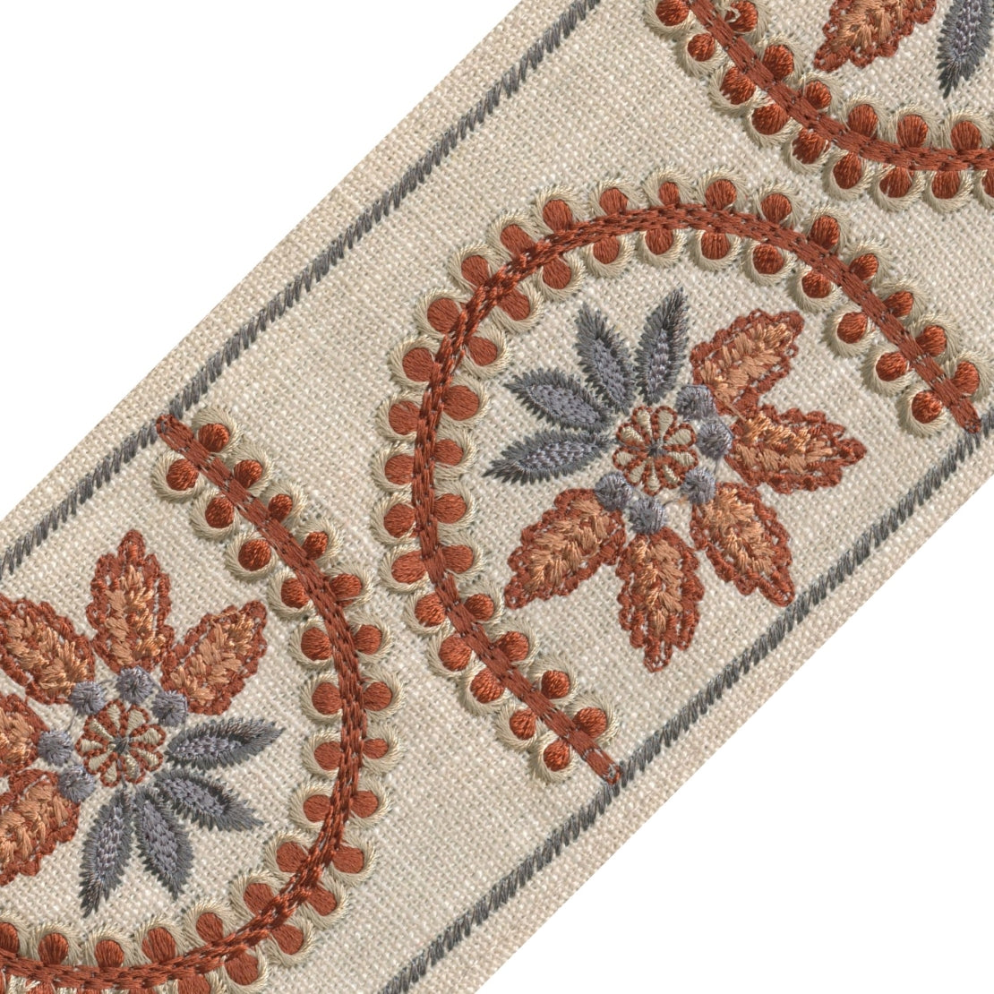 Bel Iver Berry Tape Trim by the Yard from Nell Hill's hand embroidered floral motif
