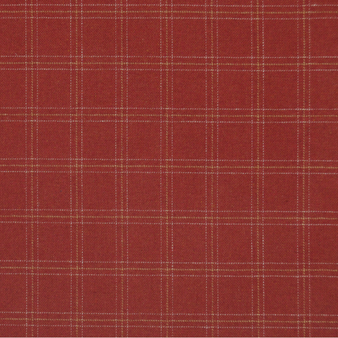 Brick Road pompeii checkered window pane wool blend red fabric by the yard from nell hill's