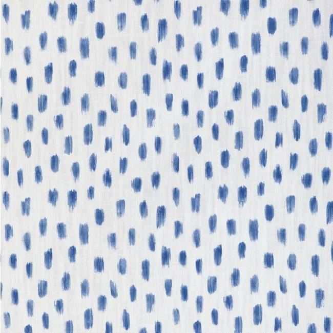 Canvas Chic Ink blue dotted fabric by the yard from nell hill's