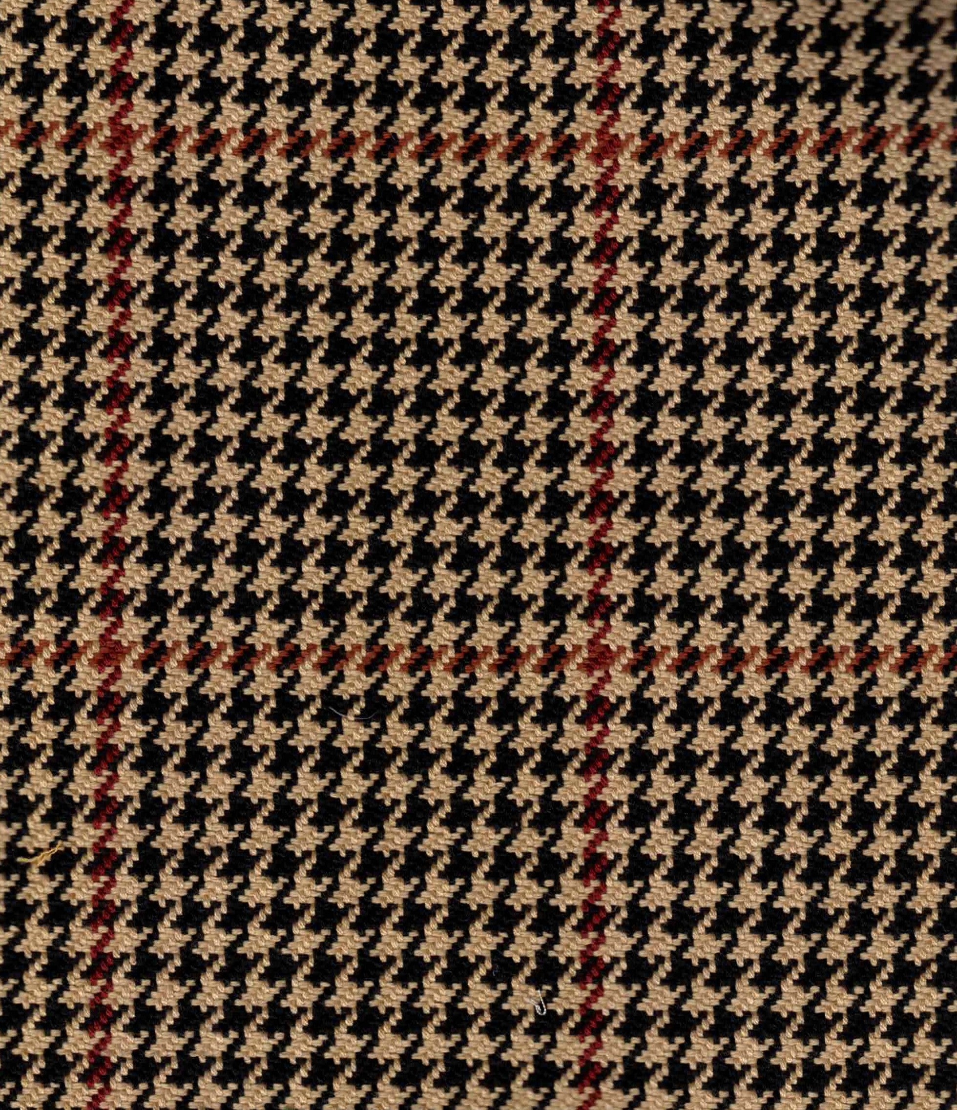 Carriage club java cotton red black cream plaid houndstooth fabric by the yard from nell hill's