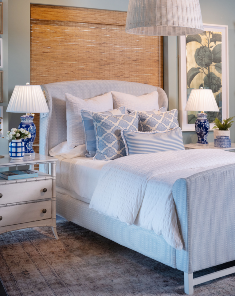 Royal Blues Embroidered Medallion Fabric by the Yard | Nell Hill's