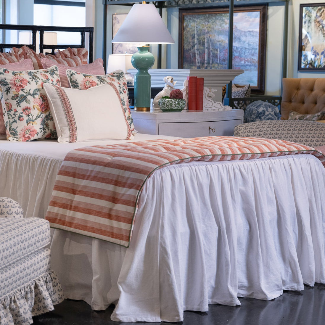 Louise Coral w/ ZN310/383 Cord Bed Scarf – Nell Hill's