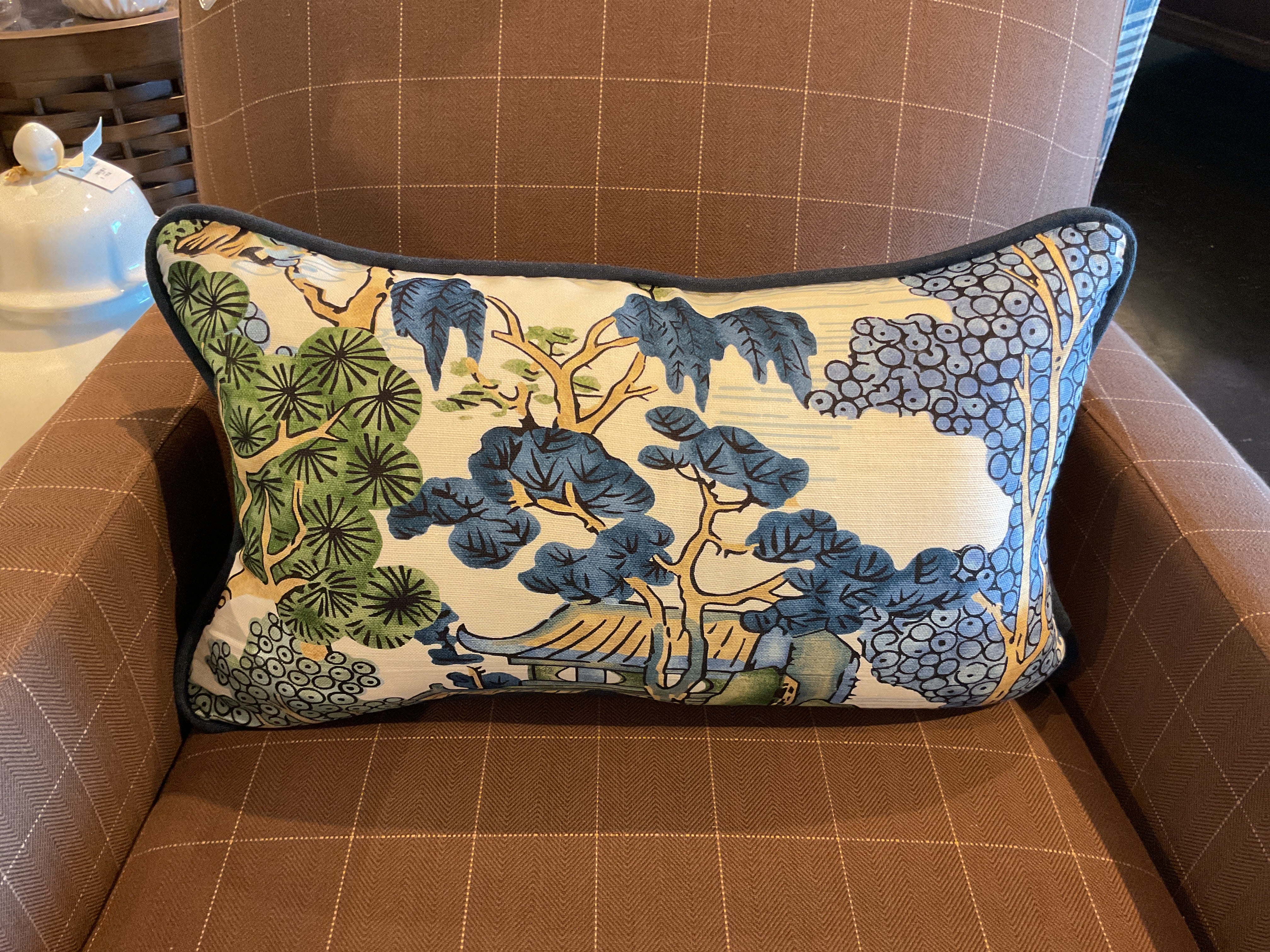 Asian Scenic Blue & Green (Front) w/ Navy Cord