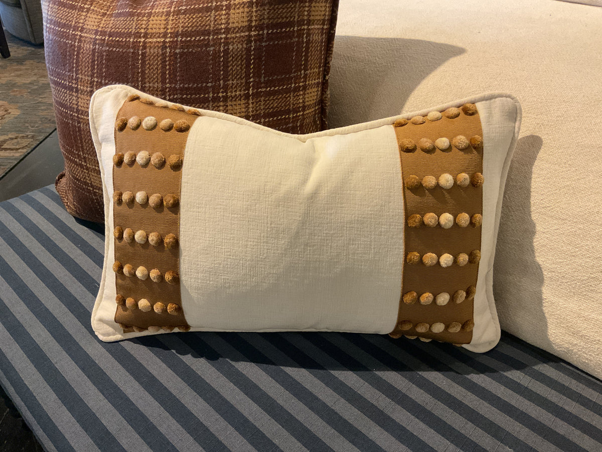 Lucky Ivory w/ Dottie Tape Trim Pillow Sham