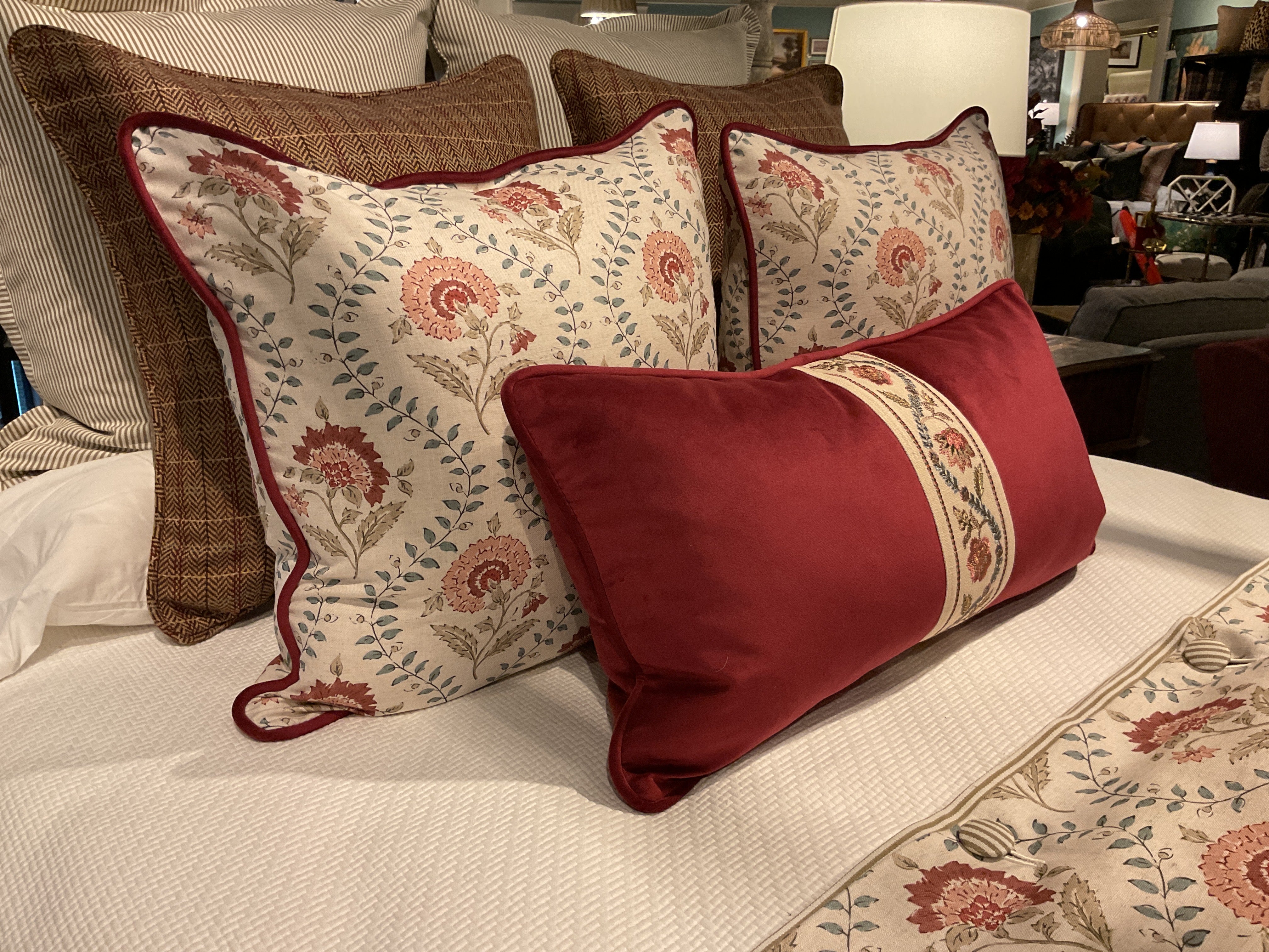 Charlie Wine w/ Torre Rose Tape Pillow Sham