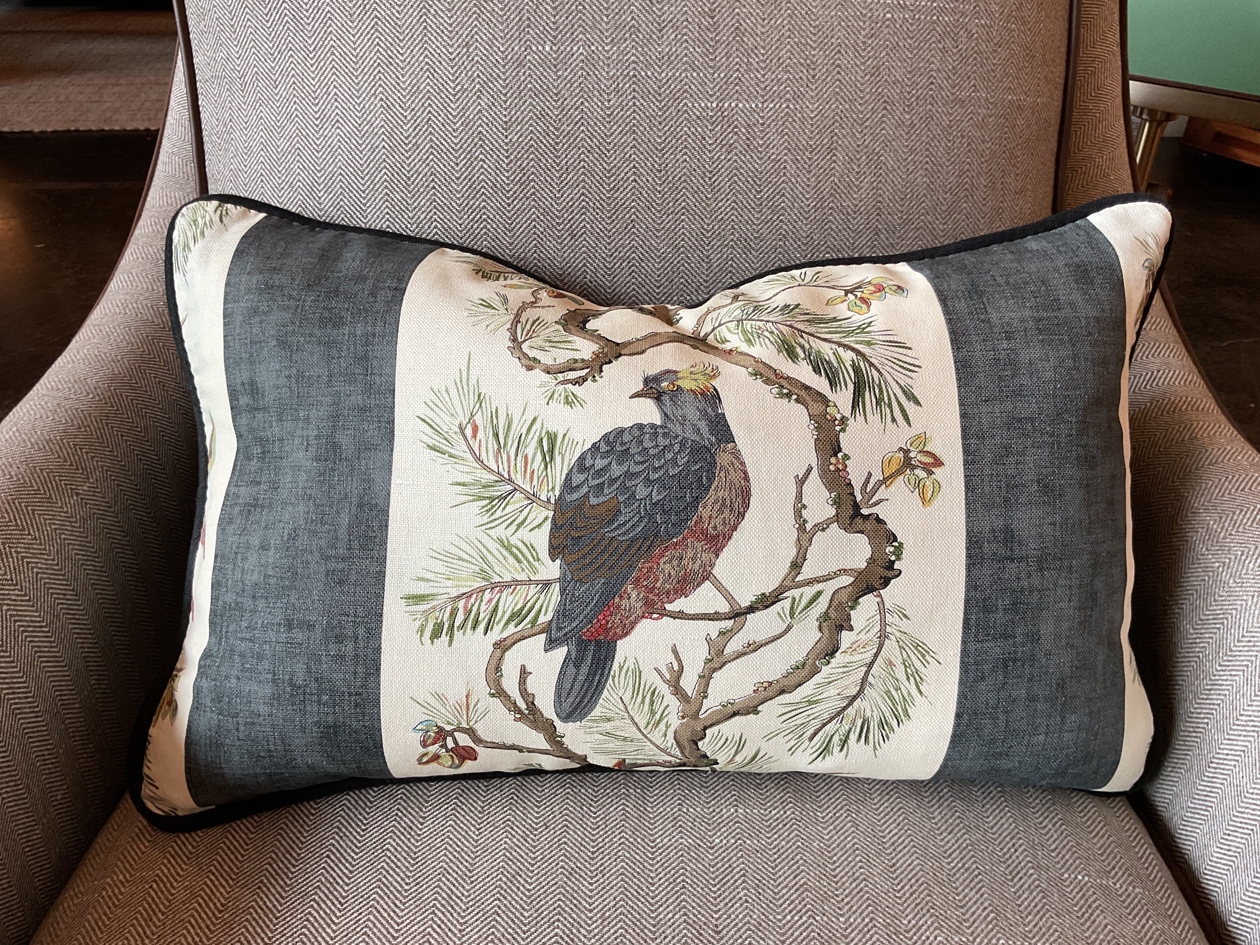 Williamson Black (Front) w/ Black Cord Pillow Sham