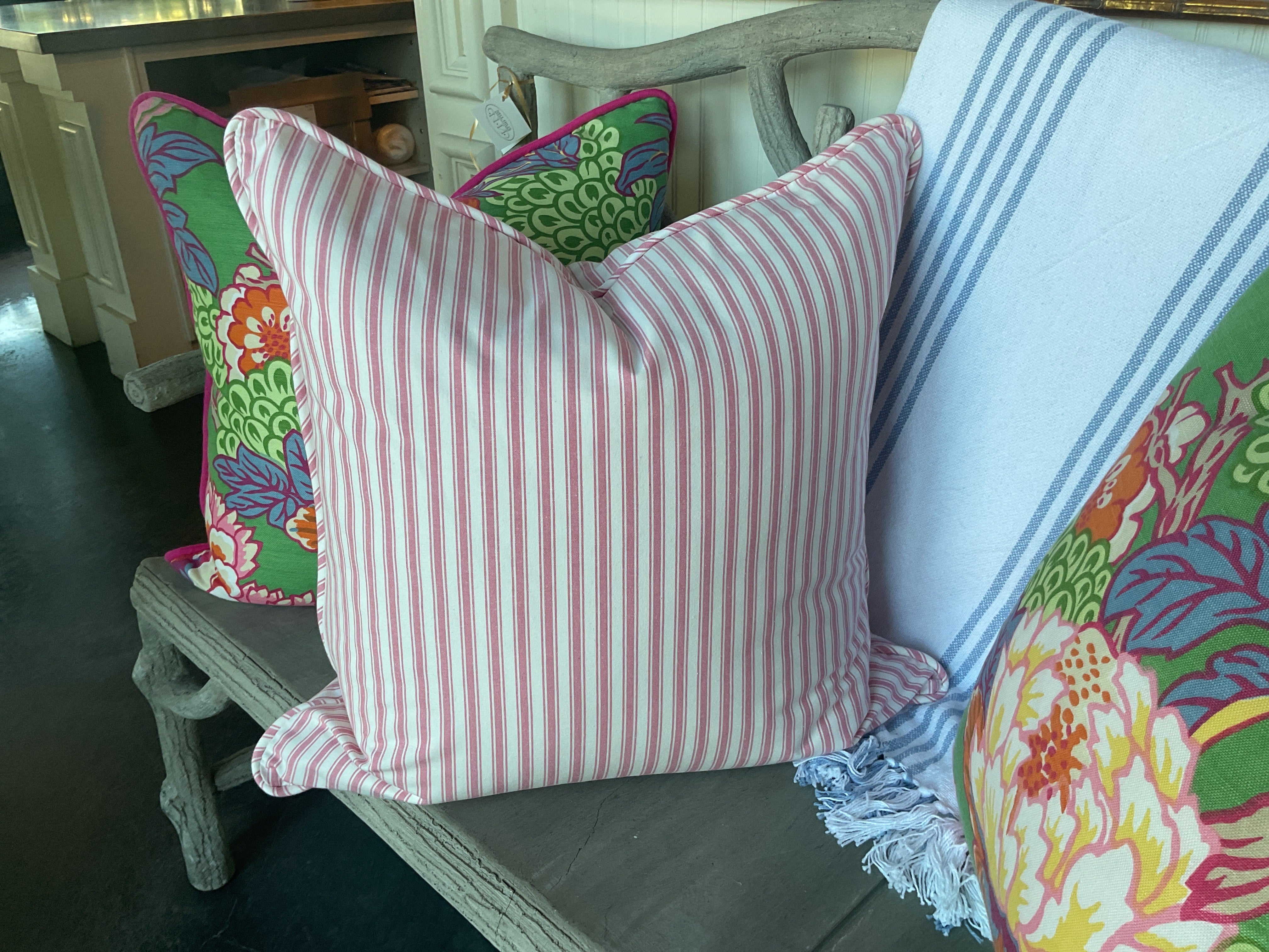 Reliable Stripe w/ Self Cord Pillow Sham