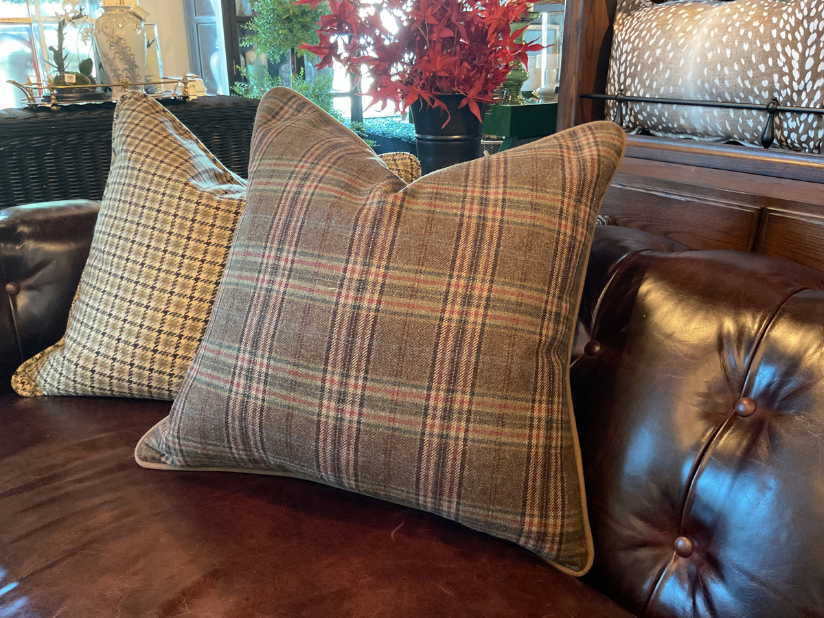 Ghillie Mulberry w/ Chocolate Cord Pillow Sham