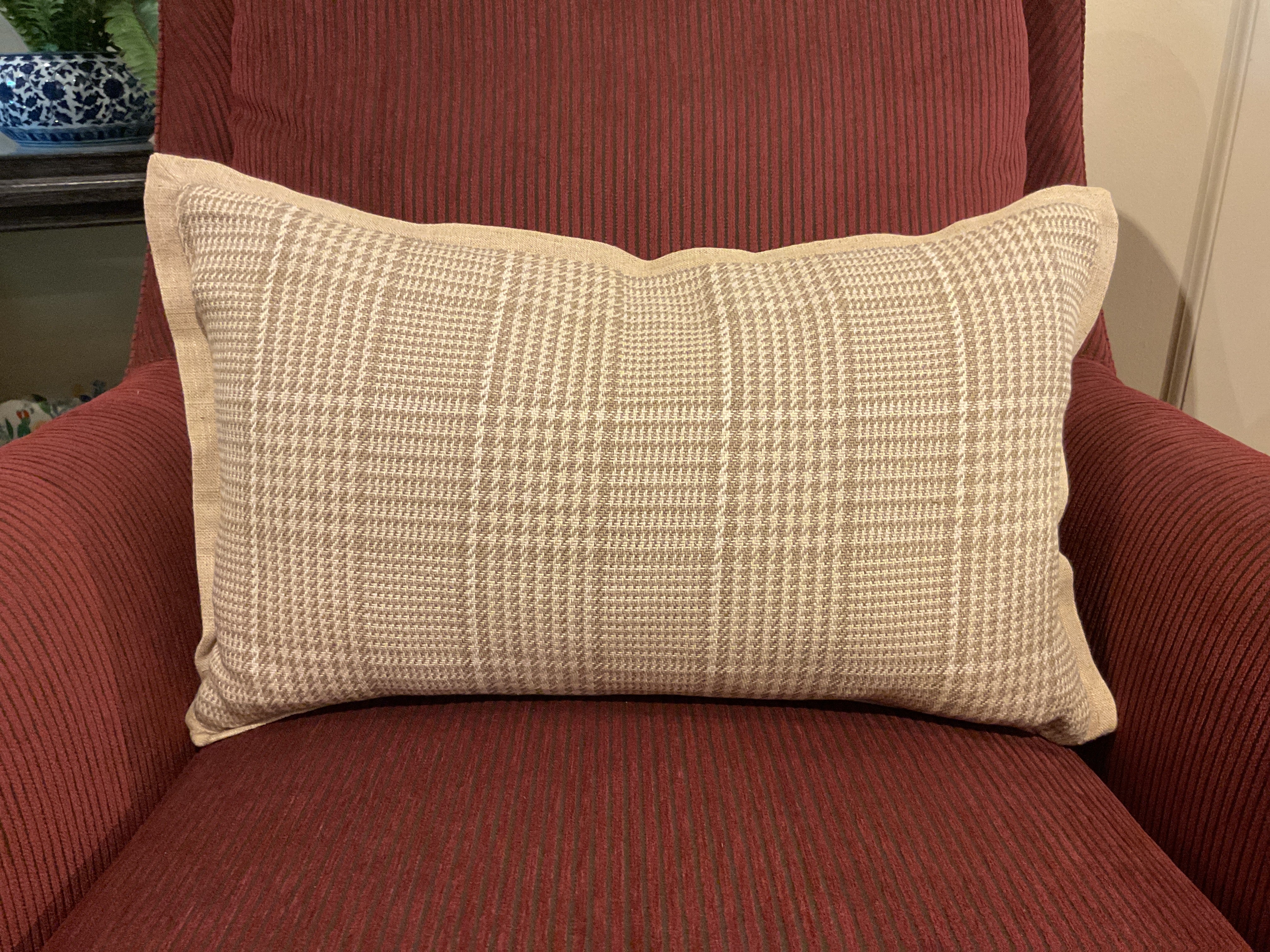 Grassmarket Check Beige w/ Flange Pillow Sham
