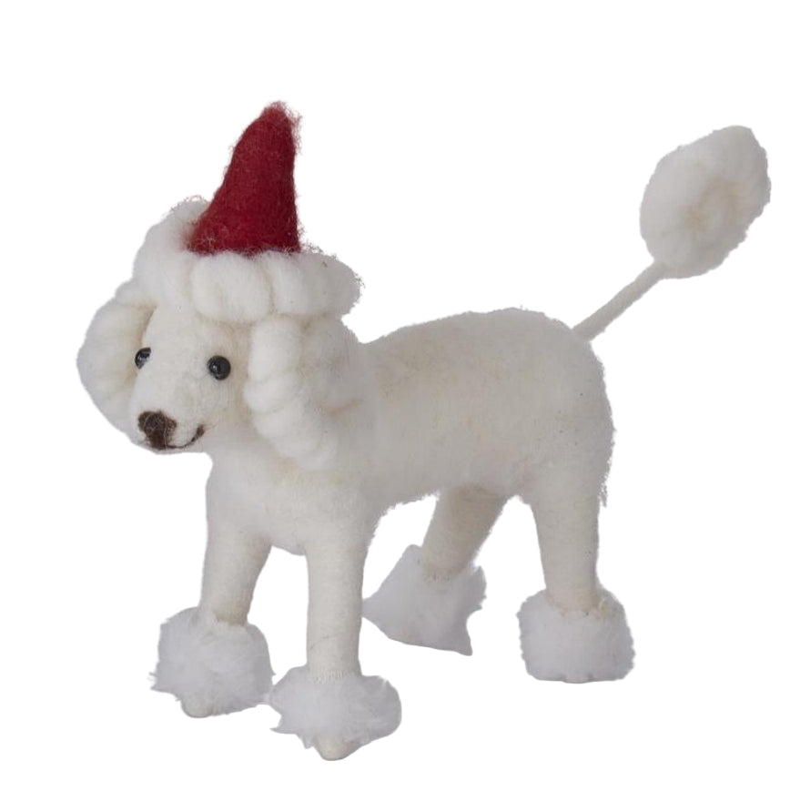 White Wool Dog Ornament