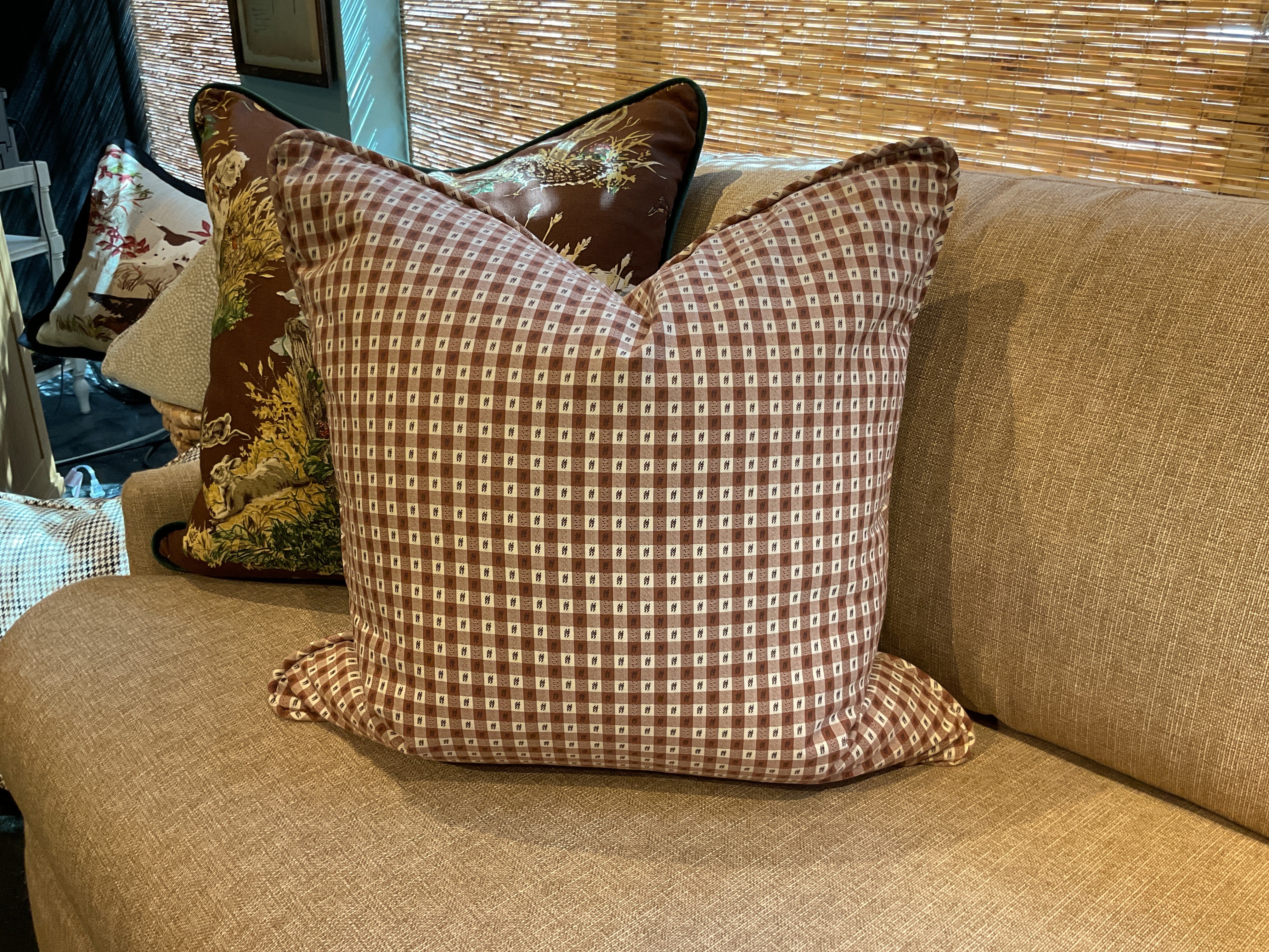 Petite Check w/ Self Cord Pillow Sham