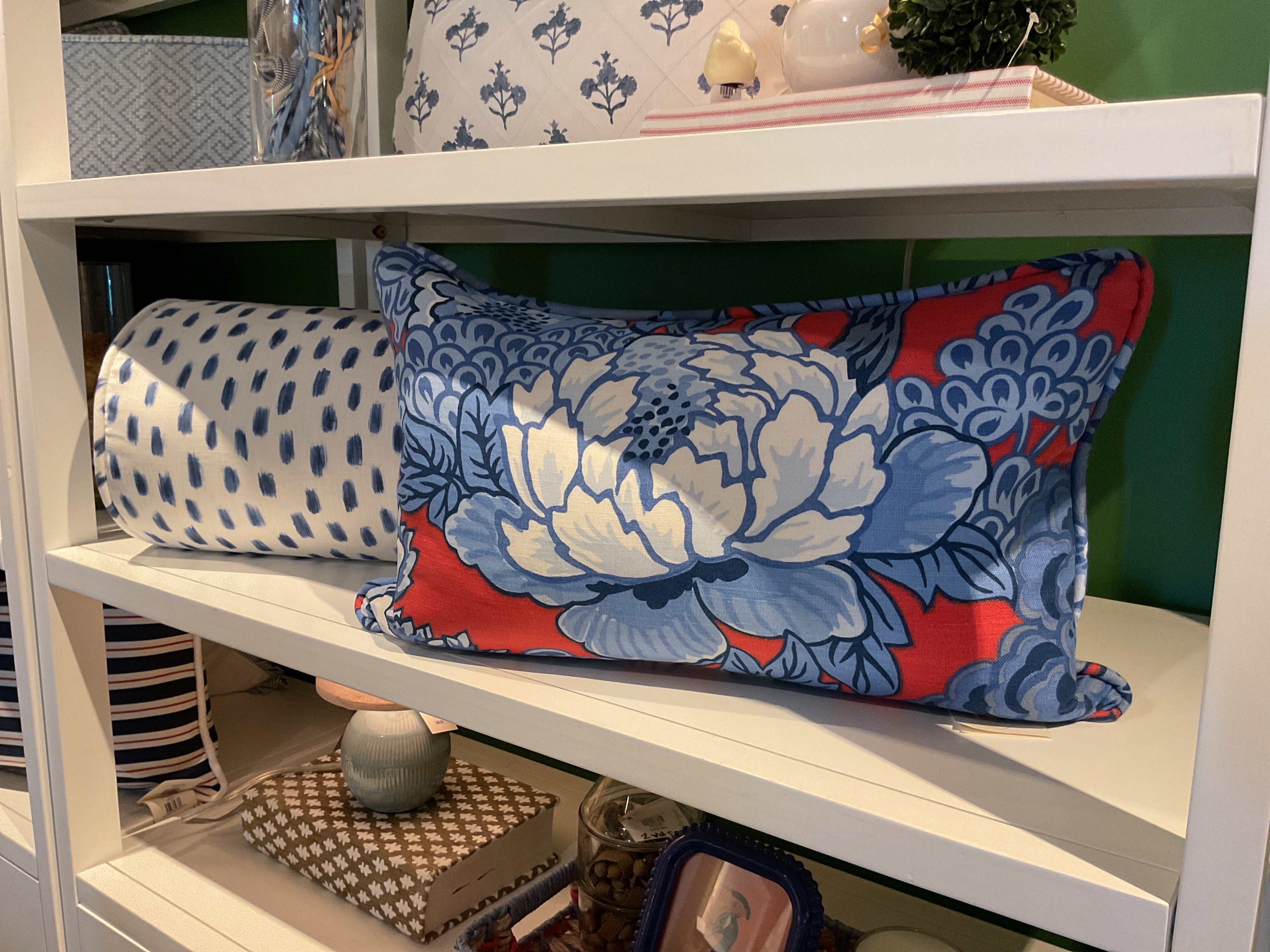 Honshu Red and Blue w/ Self Cord Pillow Sham