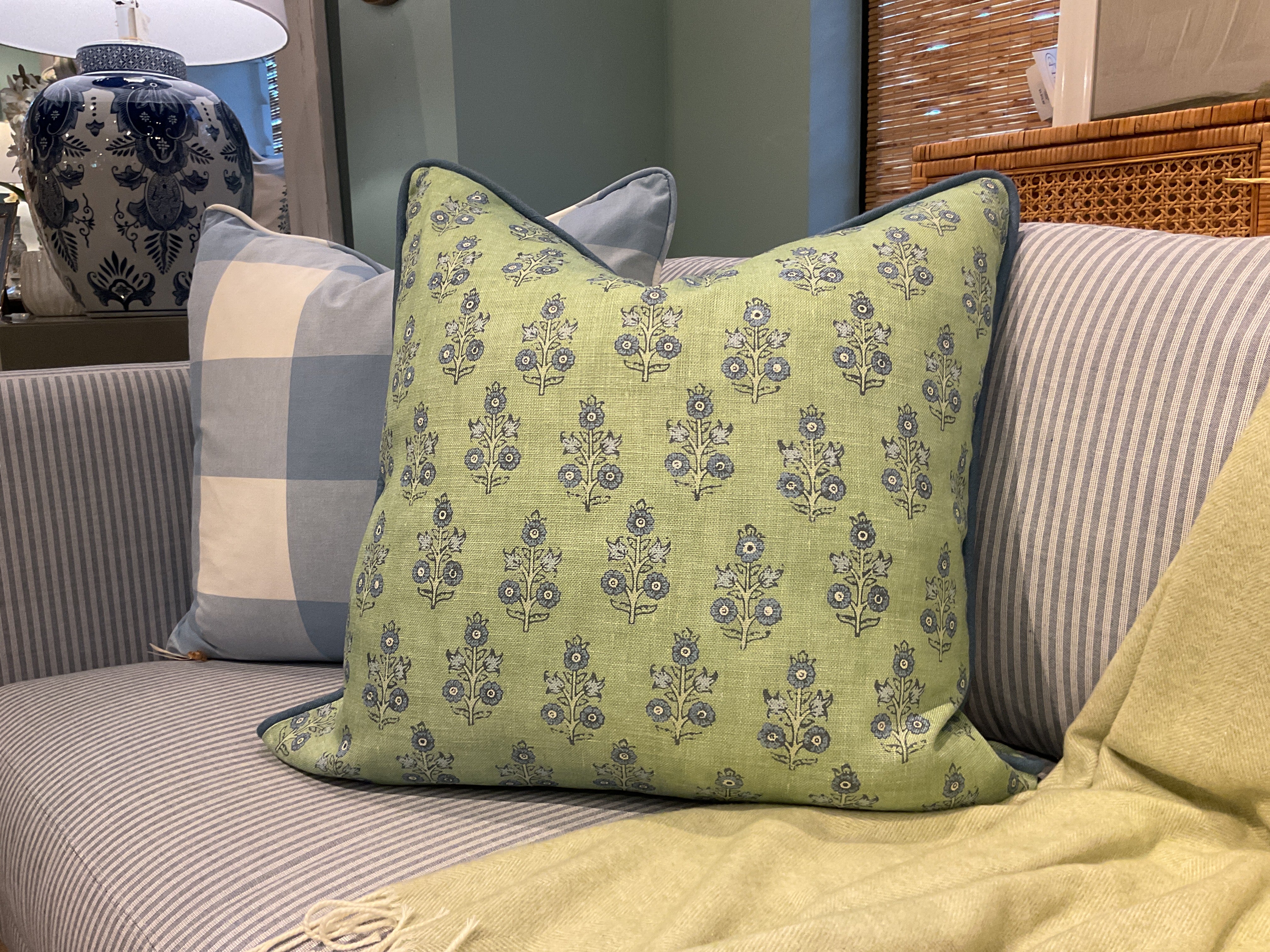 Poppy Sprig w/ Jefferson Linen Cord Pillow Sham