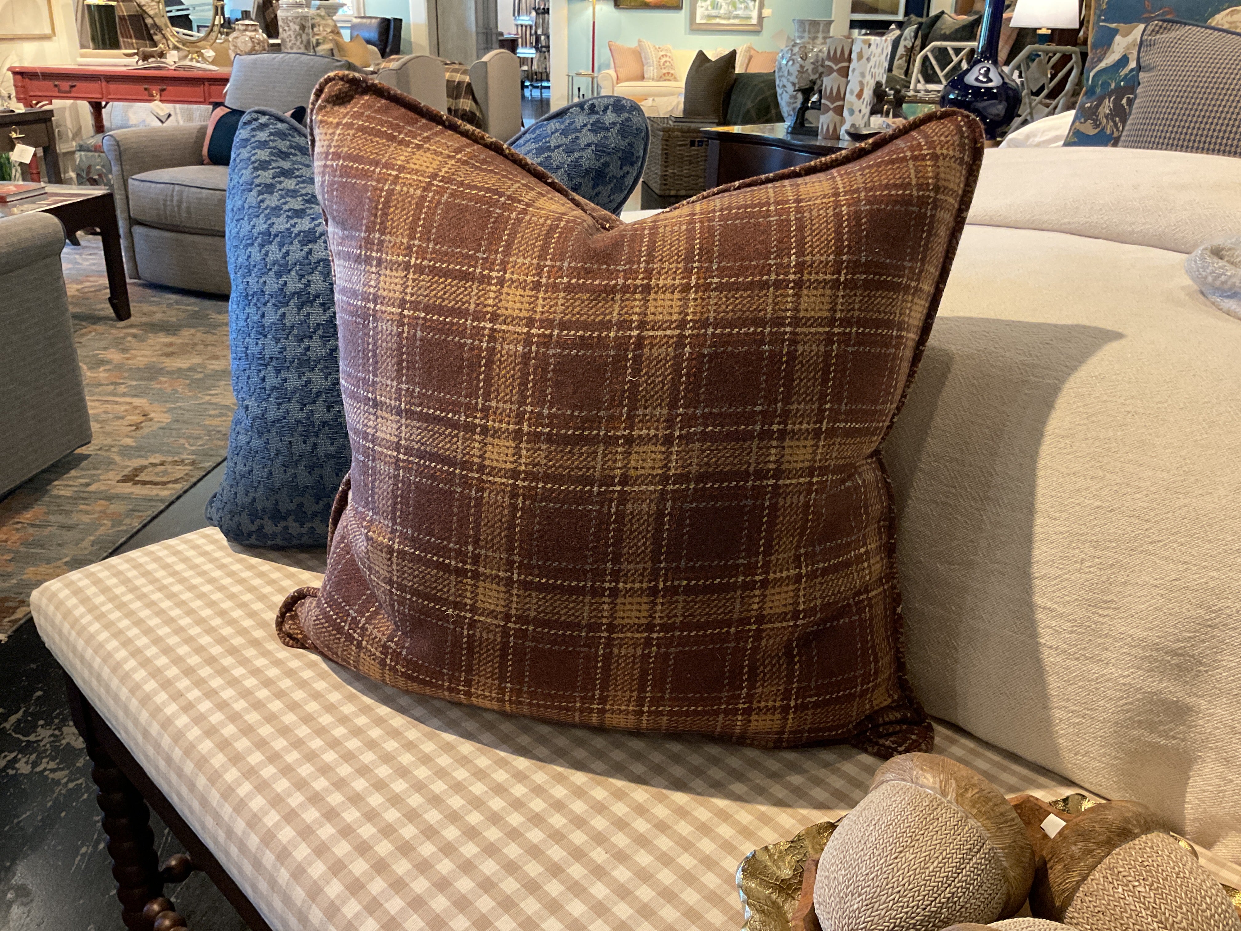 Heath Tobacco w/ Self Cord Pillow Sham