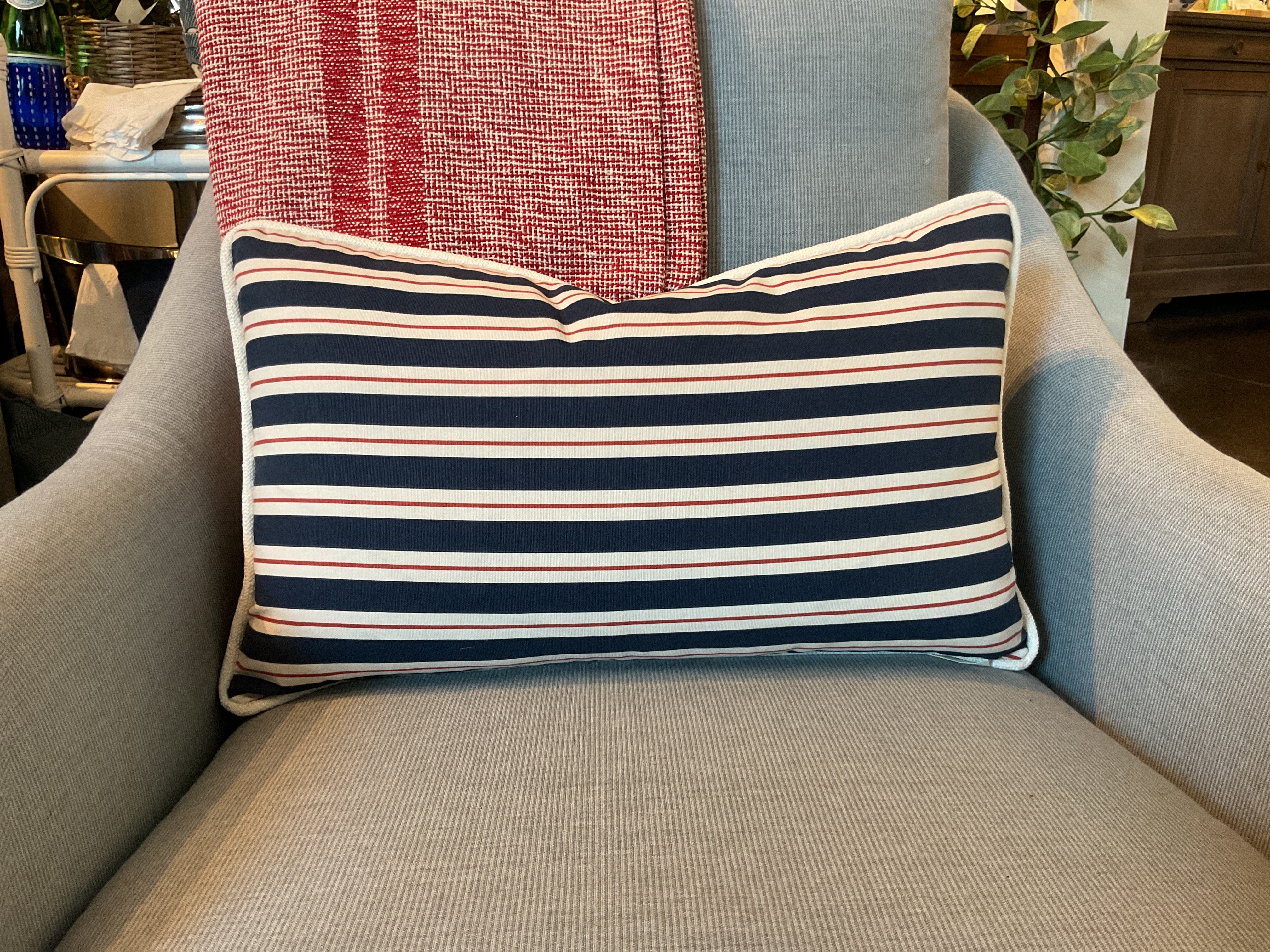 Palisade Stripe w/ White Cord Pillow Sham
