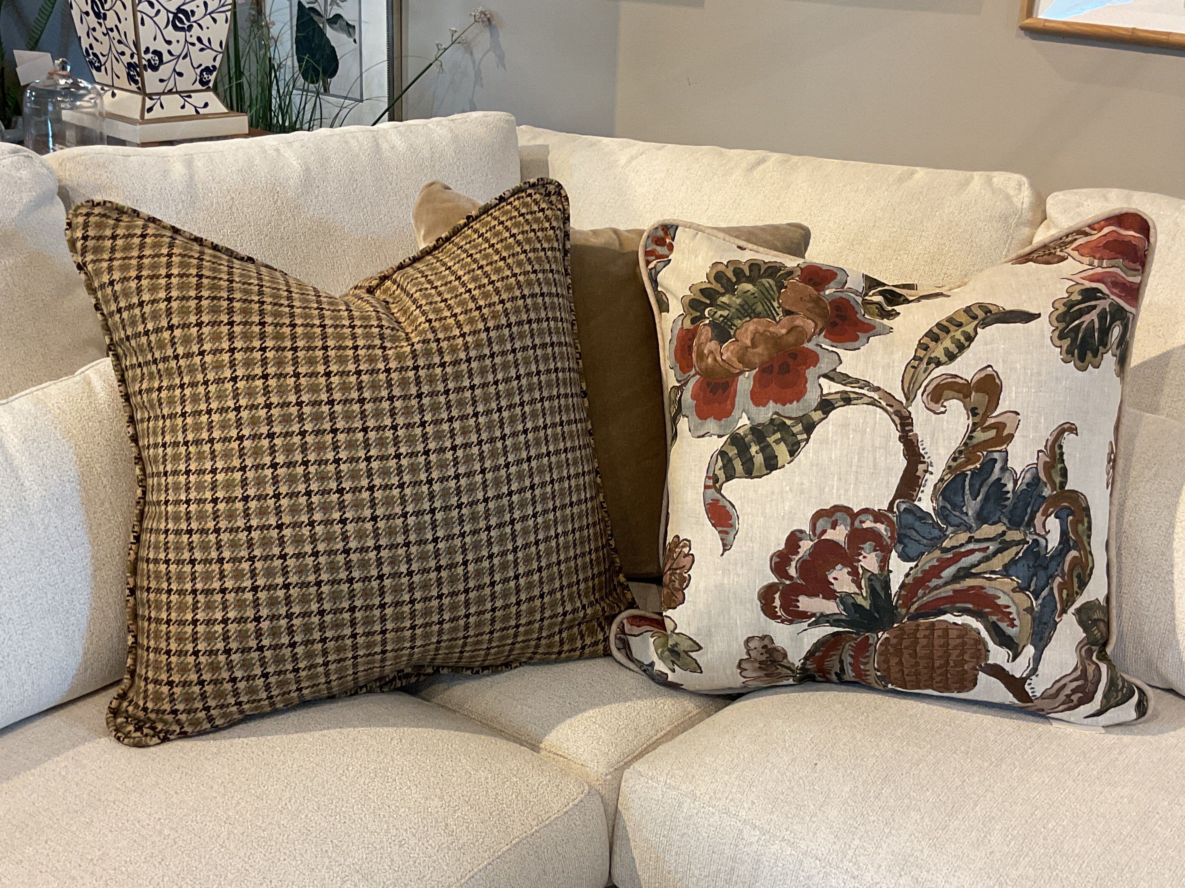 Stockbridge Apricot w/ Greige Cord Pillow Sham