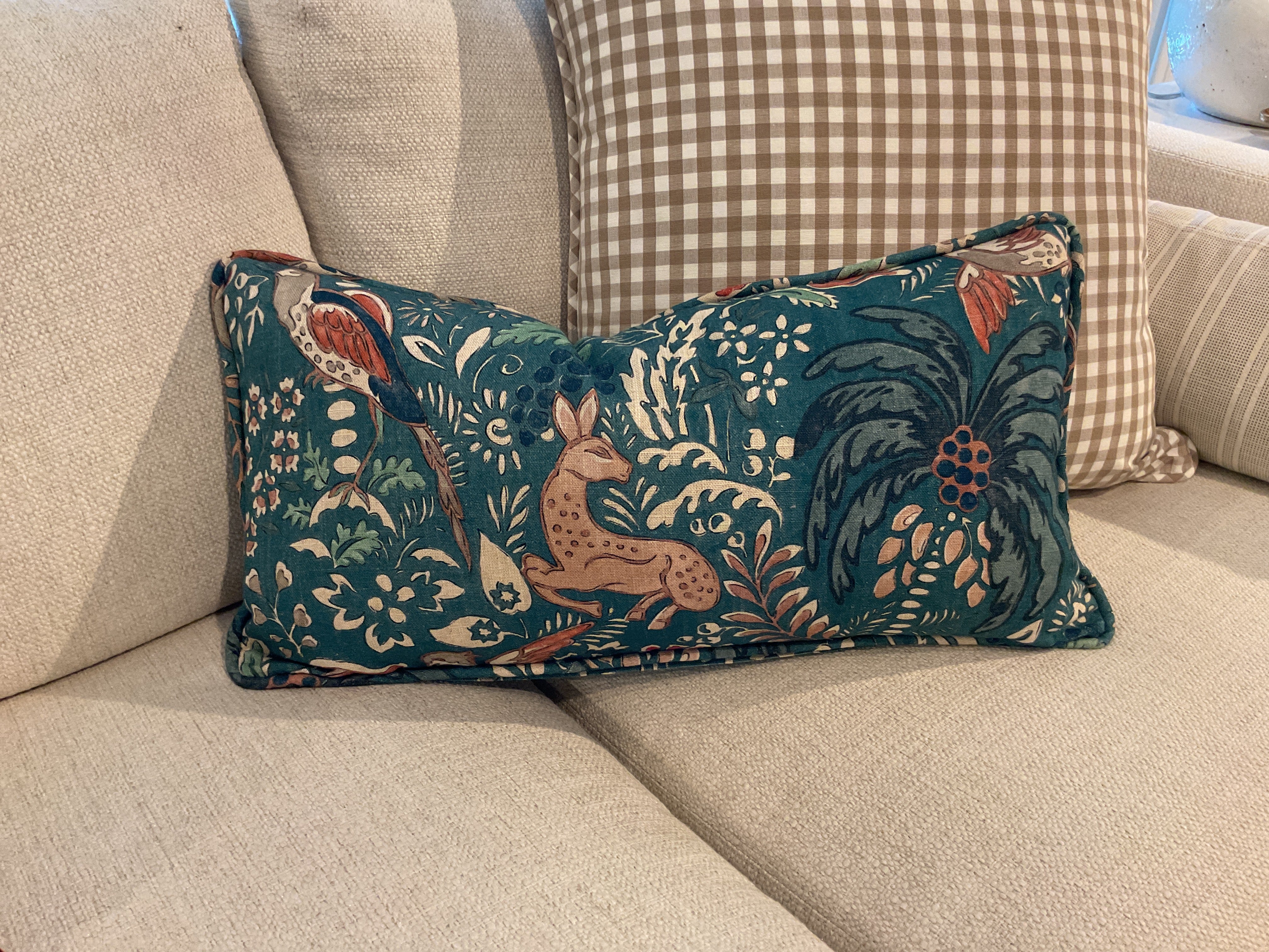 Folklore Teal w/ Self Cord Pillow Sham