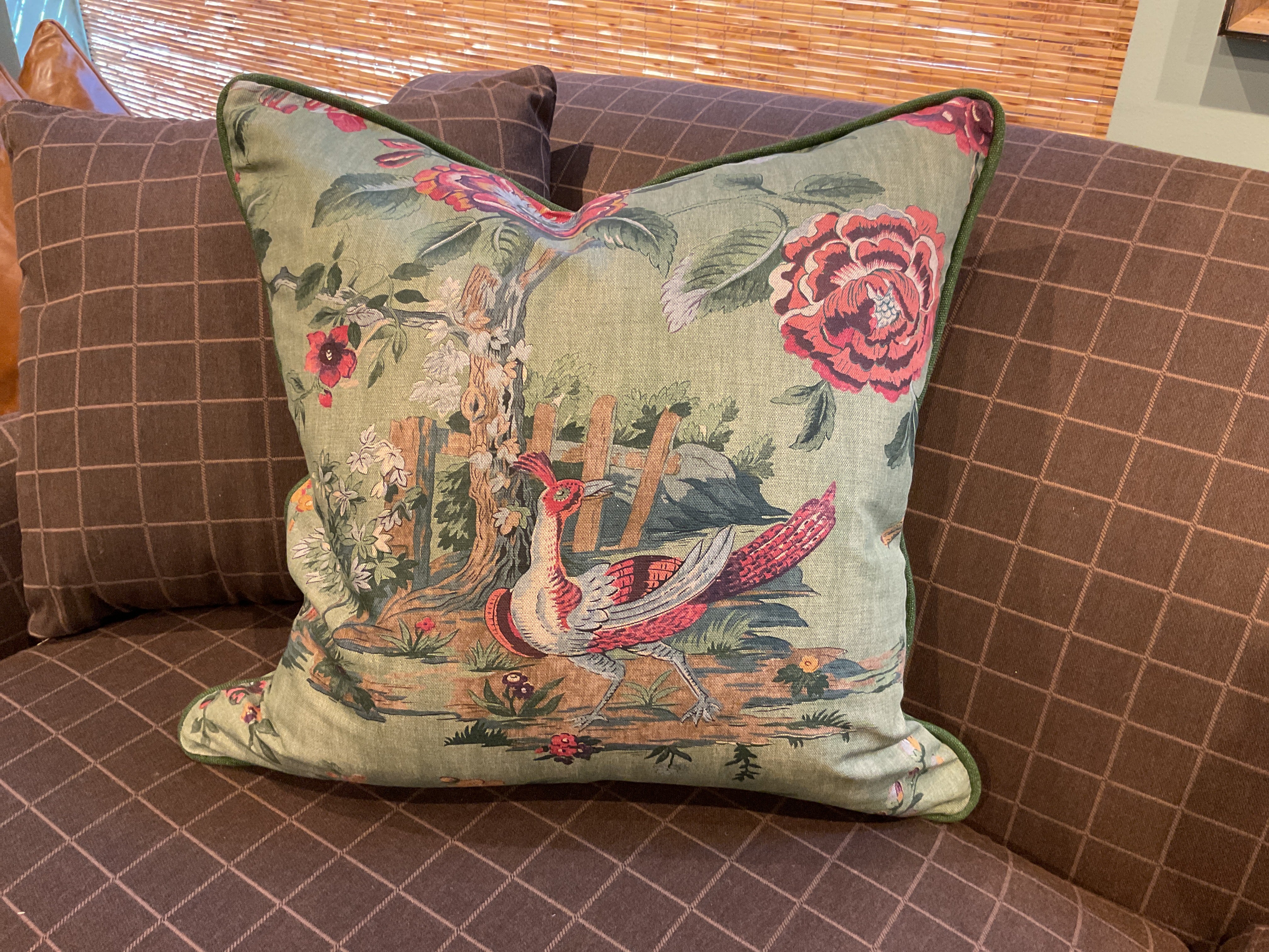 Forest Lodge Green w/ Emerald Cord Pillow Sham