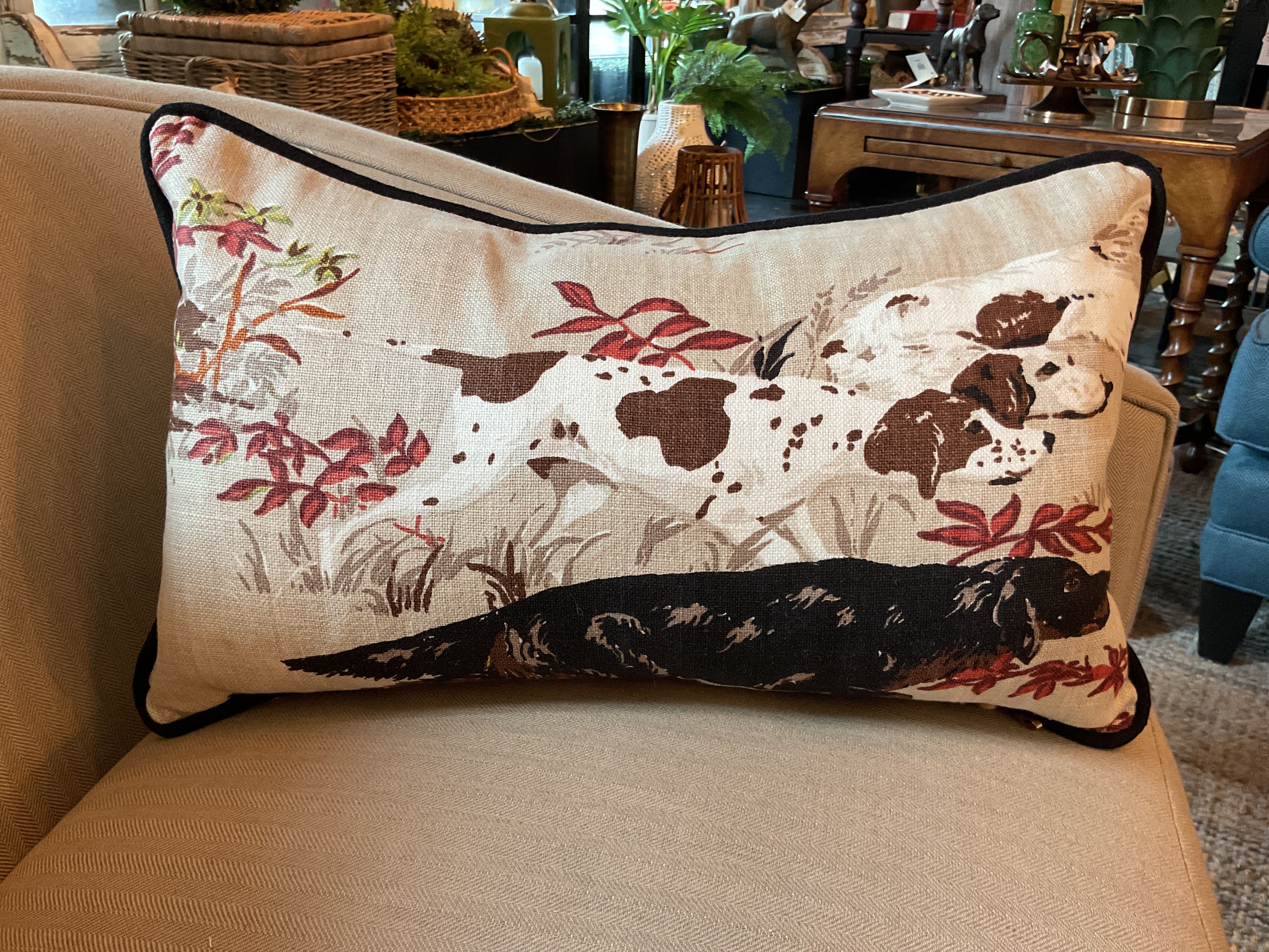 Pointers Tan w/ Black Cord Pillow Sham