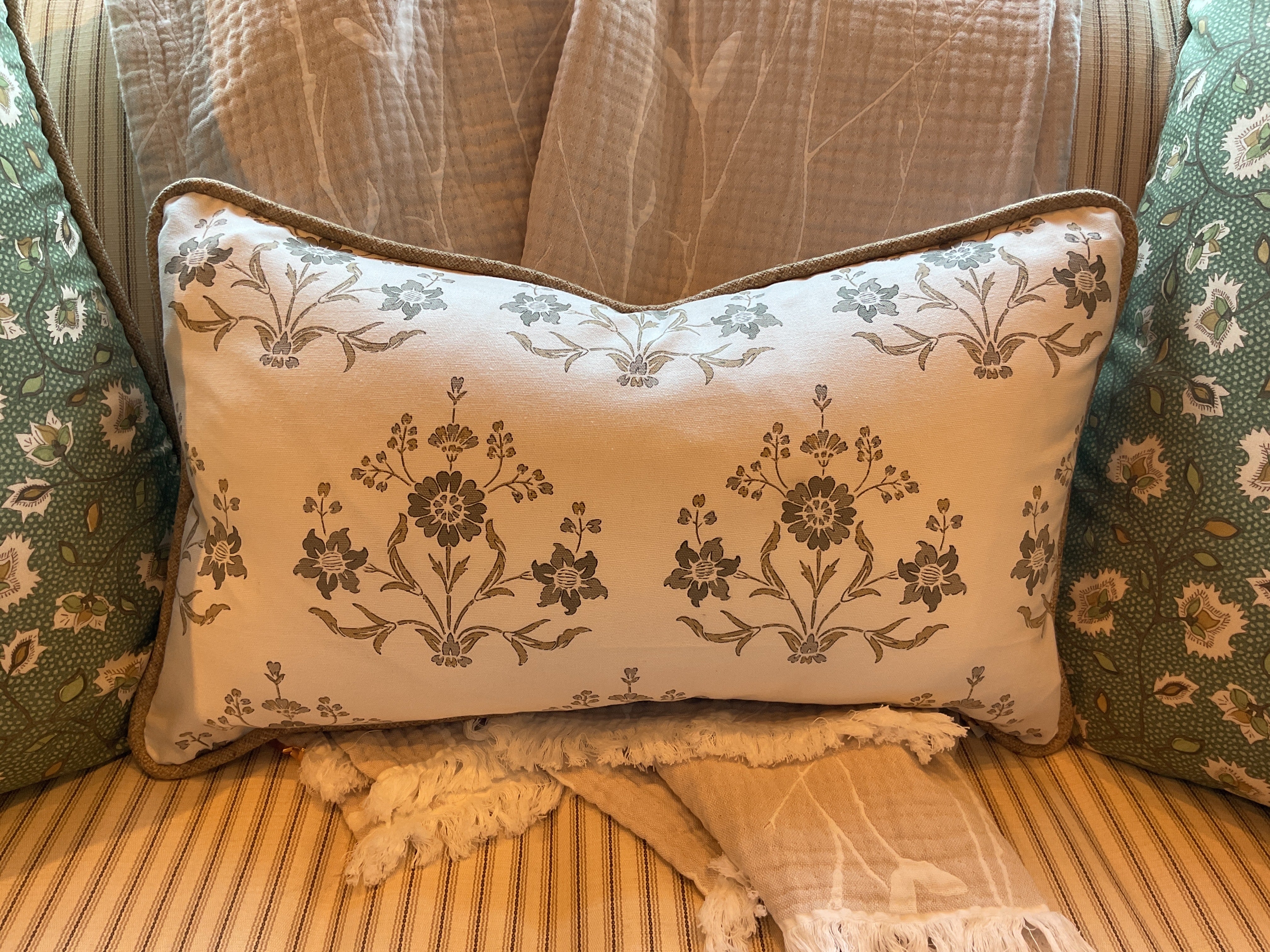 Forget Me Not Dove w/ Harvest Cord Pillow Sham