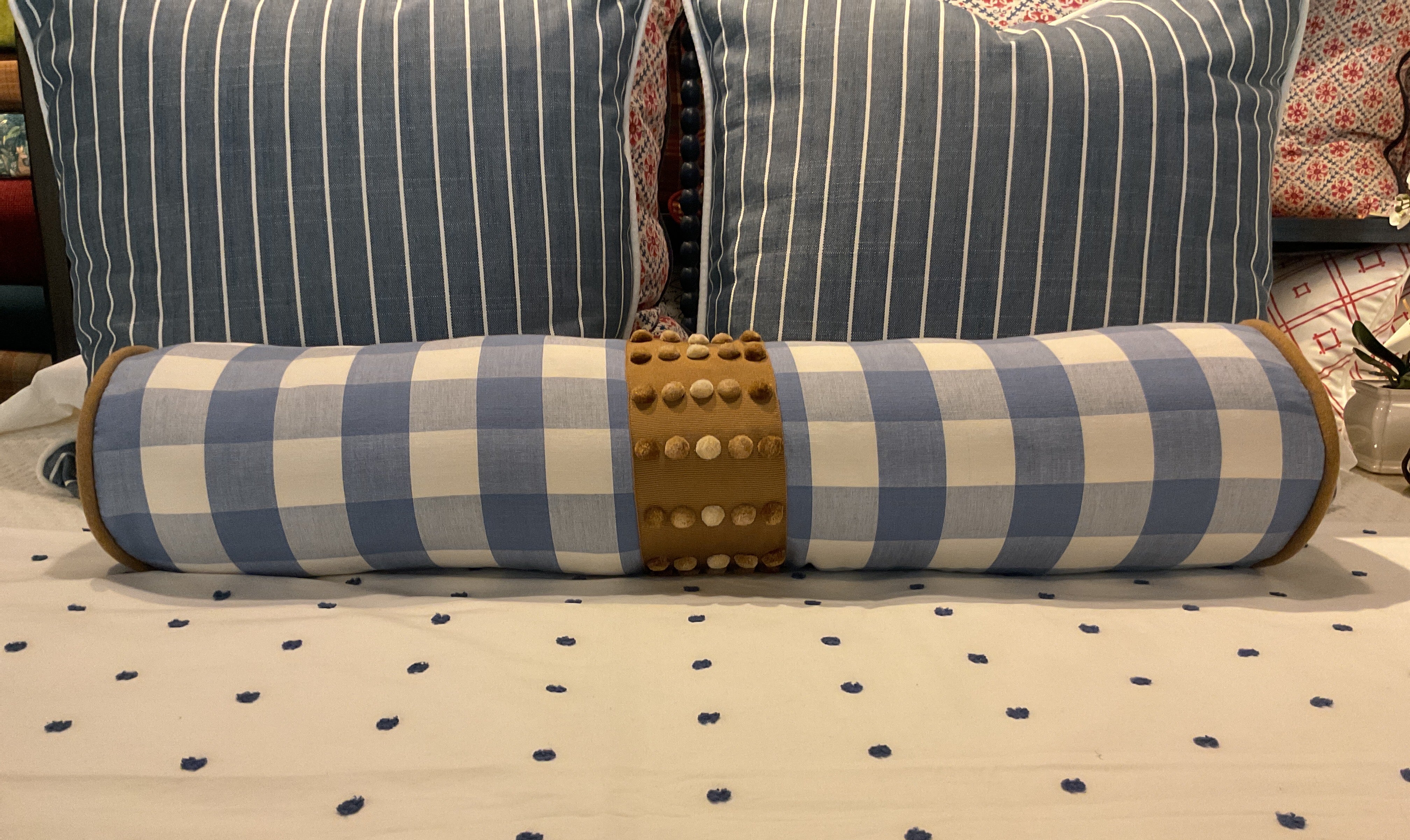 Brookside Sky Pillow Sham w/ Dottie Tape Pillow Sham