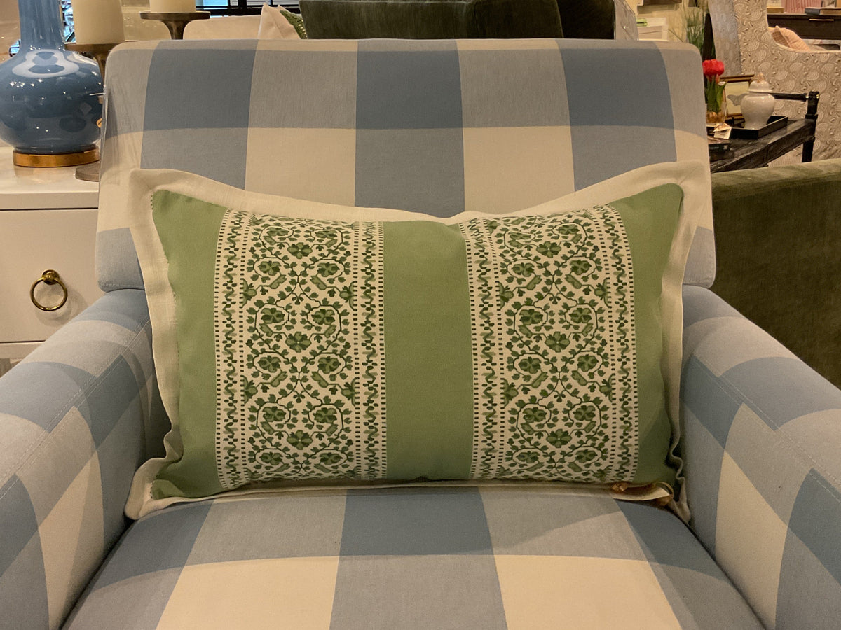 Jasmine Leaf Green w/ Mitered Corners Pillow Sham