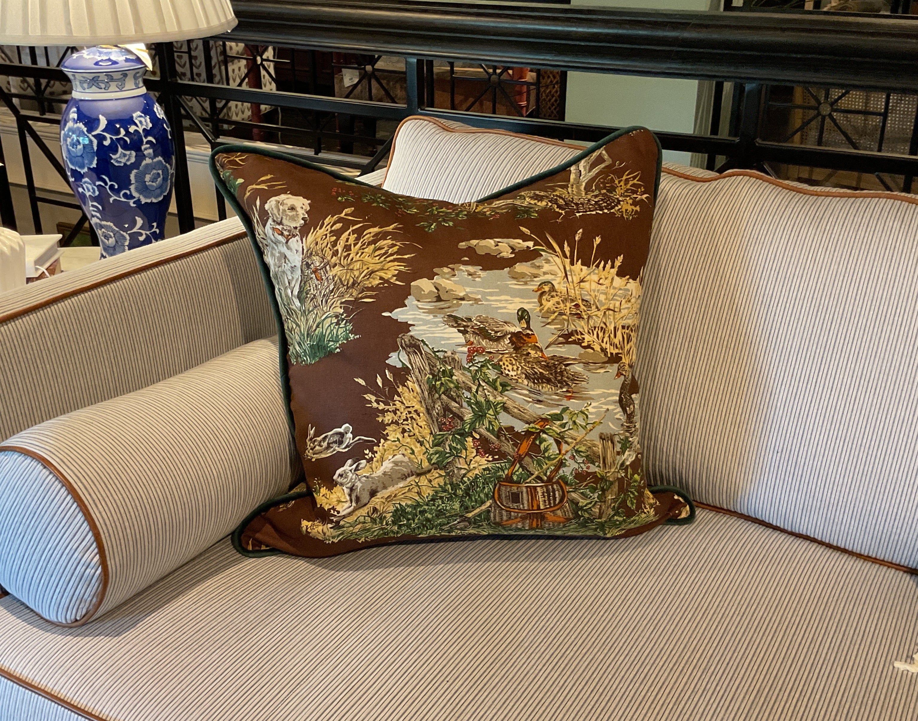 Dog & Duck Brown w/ Charlie Cord Pillow Sham