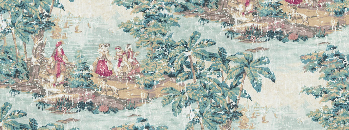 Afternoon Stroll Green Fabric by the Yard