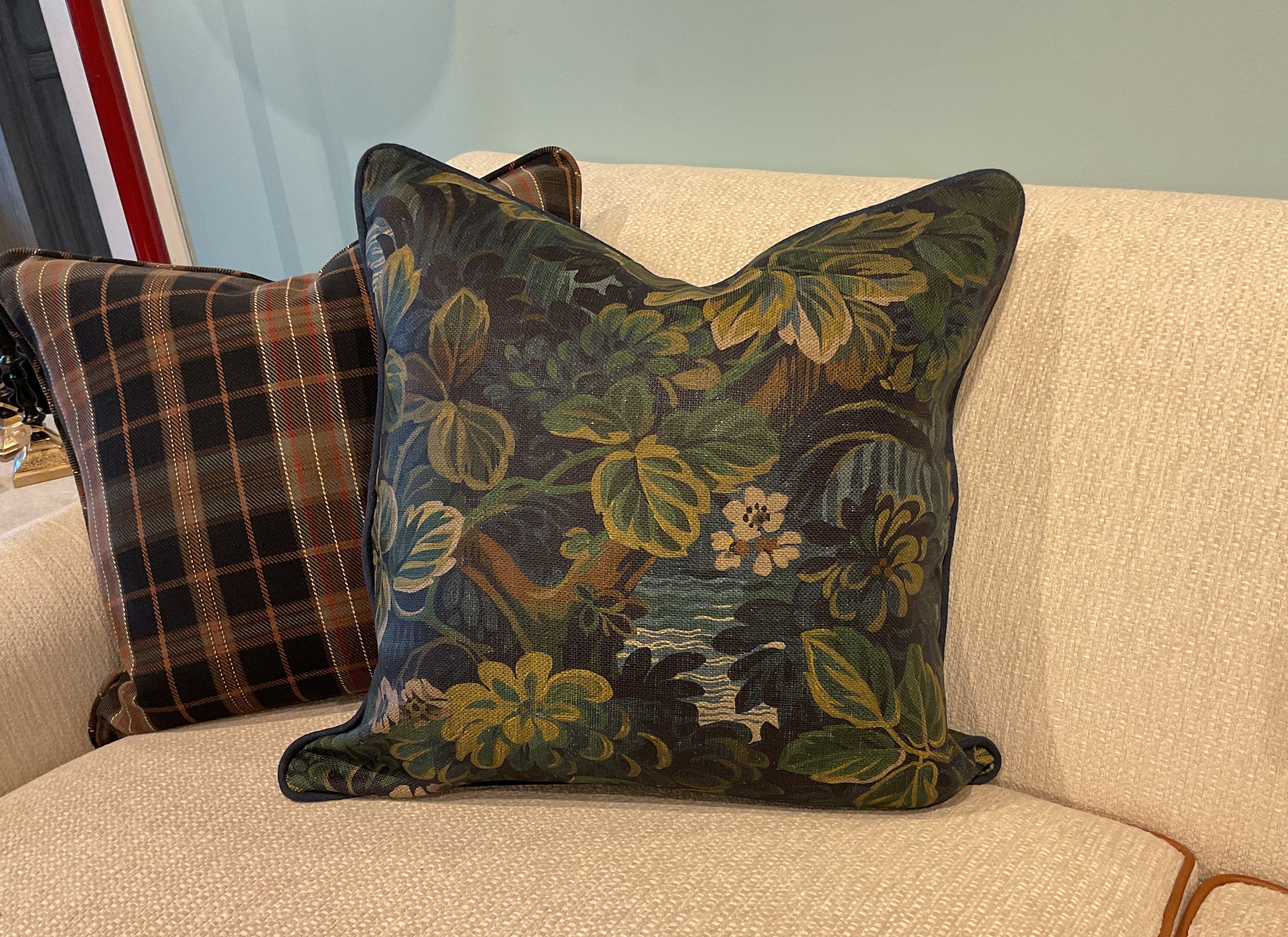 Night Garden w/ Navy Cord Pillow Sham