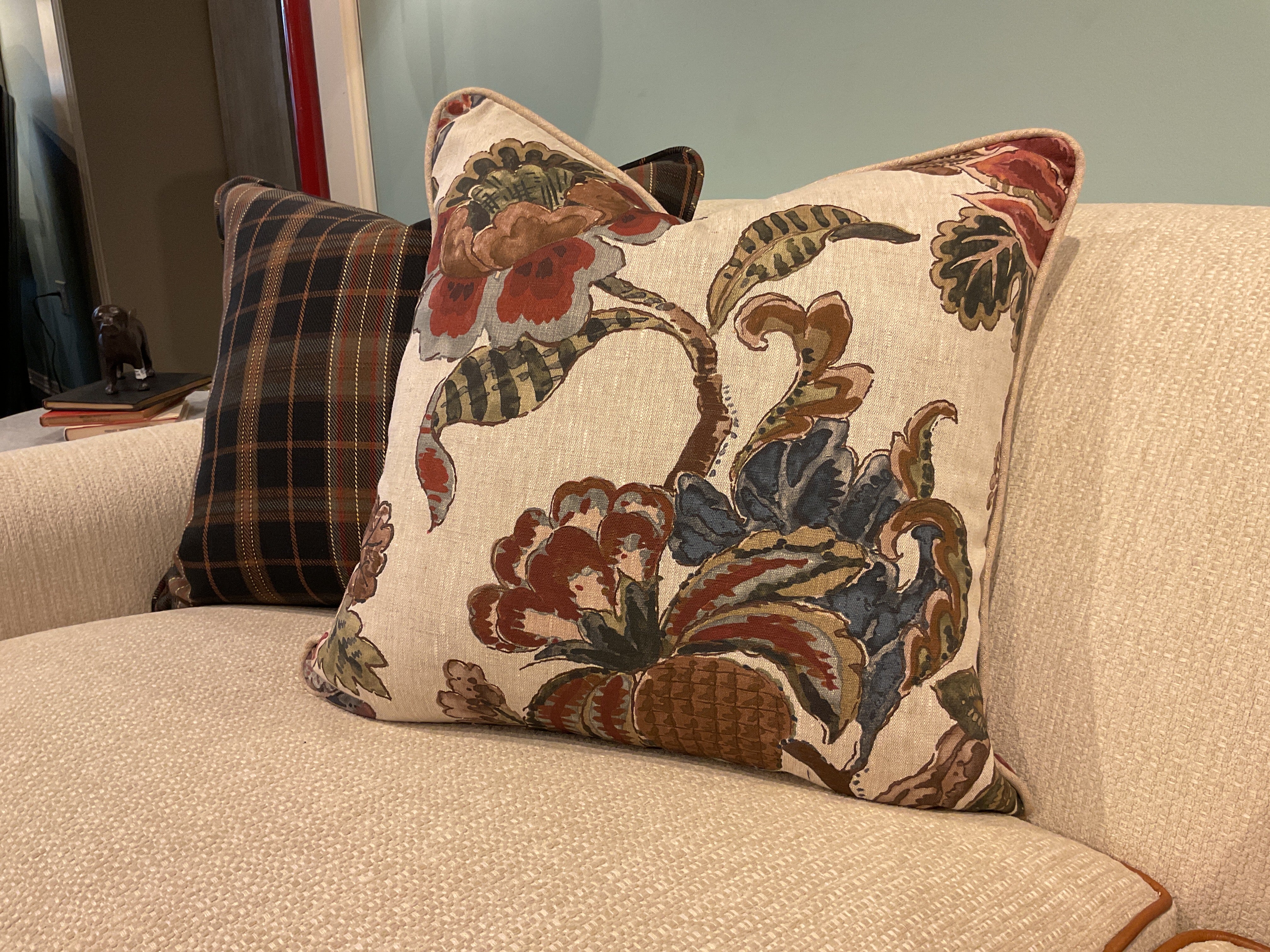 Stockbridge Apricot w/ Greige Cord Pillow Sham
