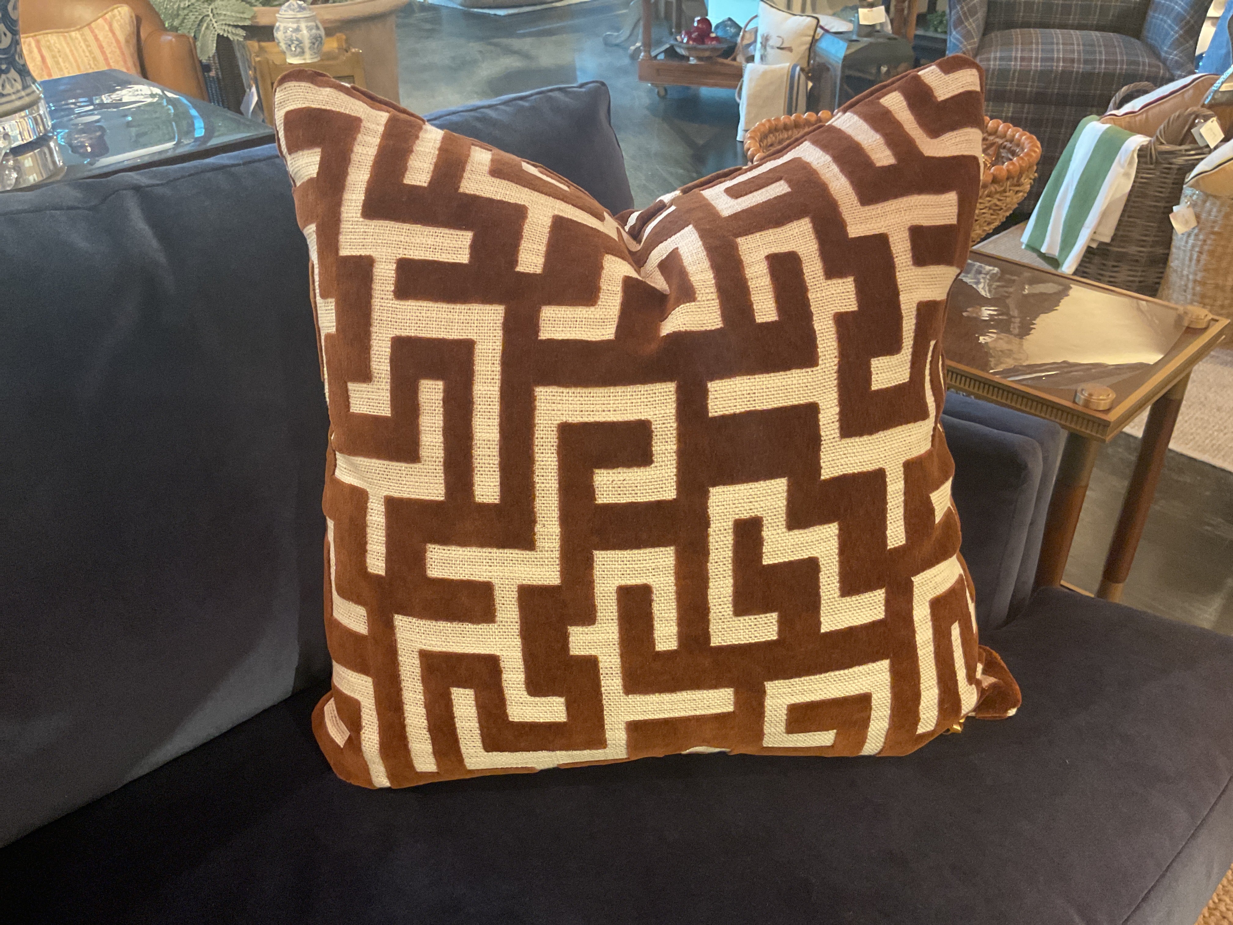 Cubical Cognac w/ Knife Edge Pillow Sham