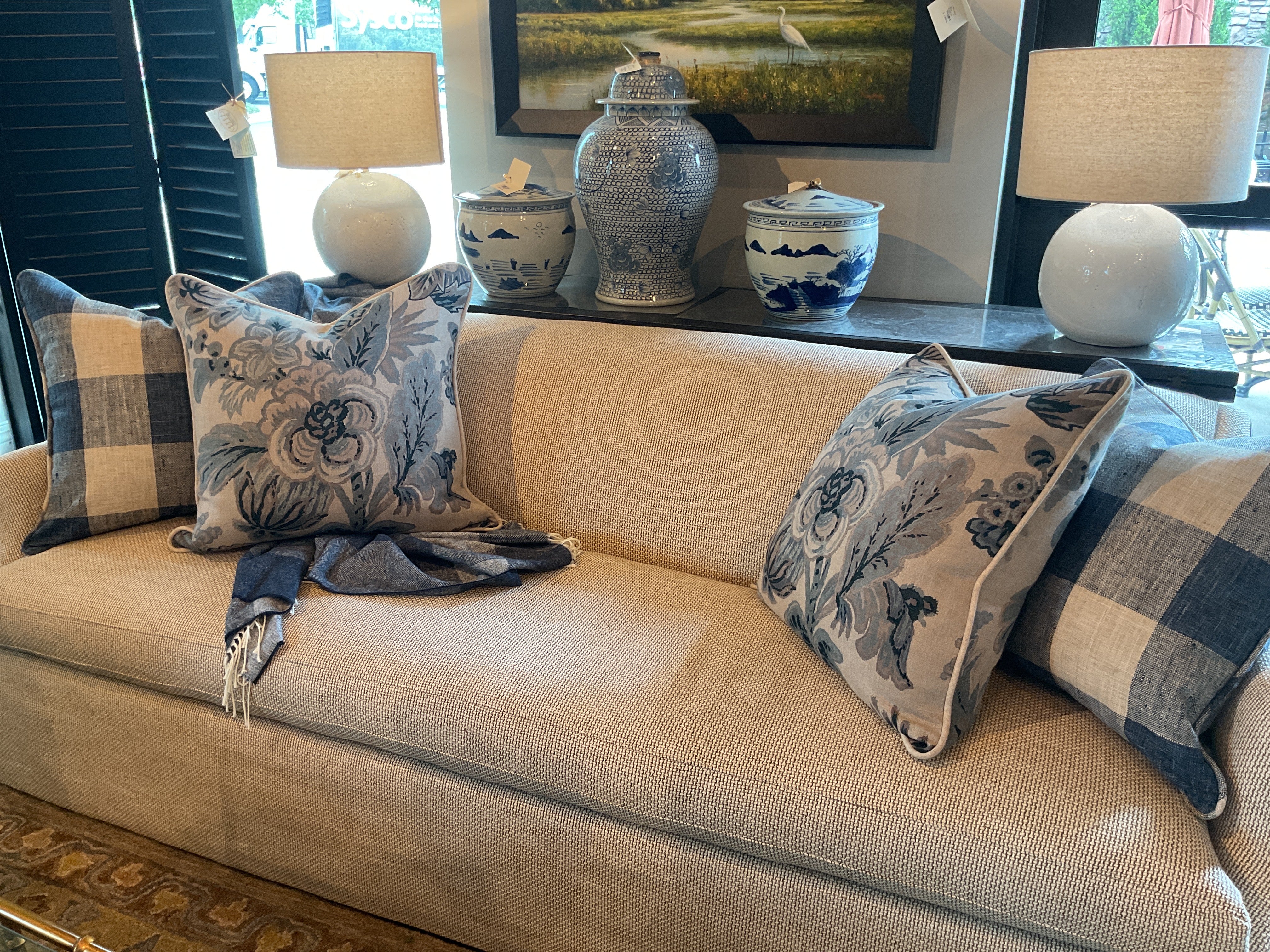 Floral Gala w/ Greige Cord Pillow Sham