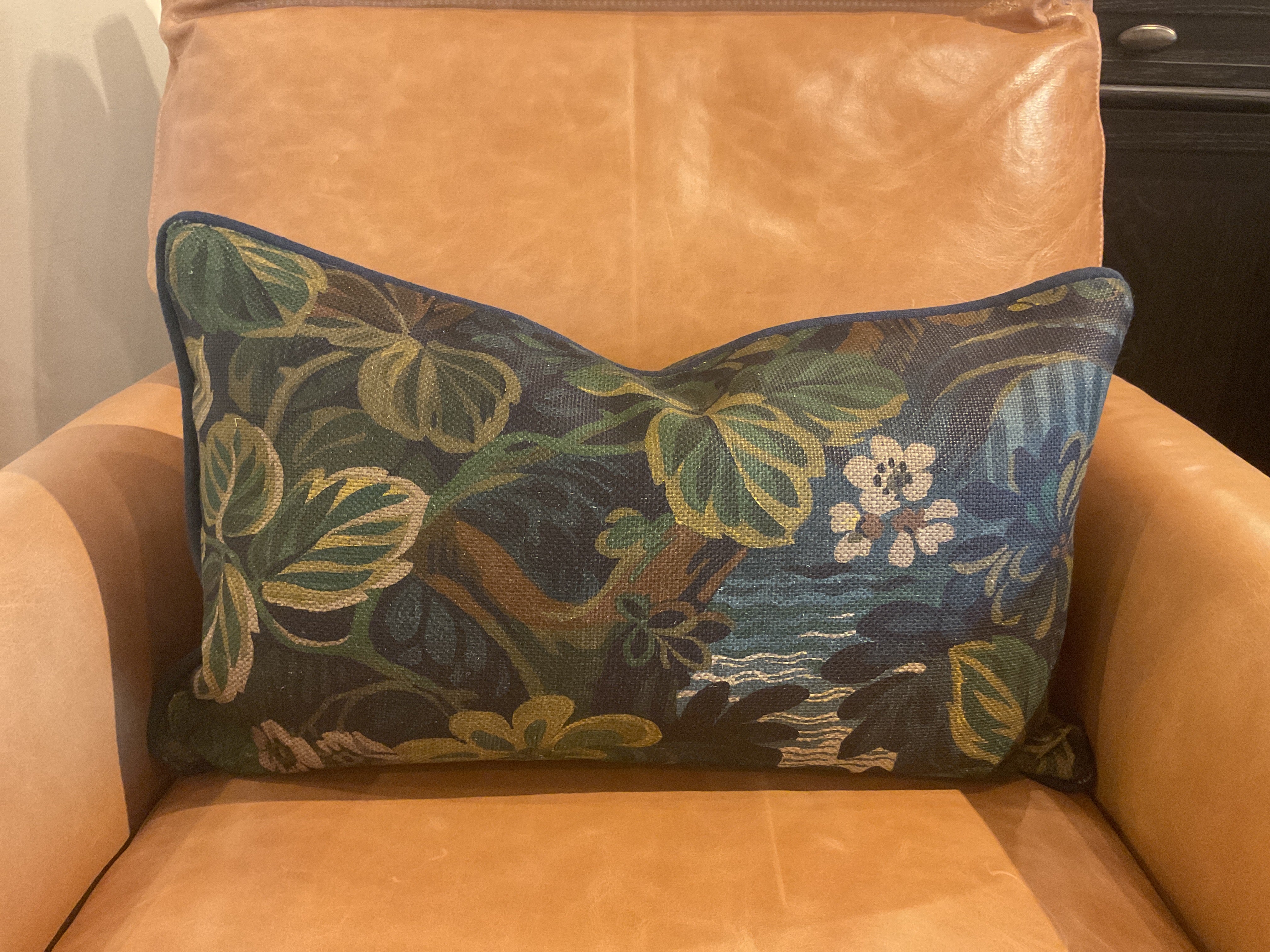 Night Garden w/ Navy Cord Pillow Sham