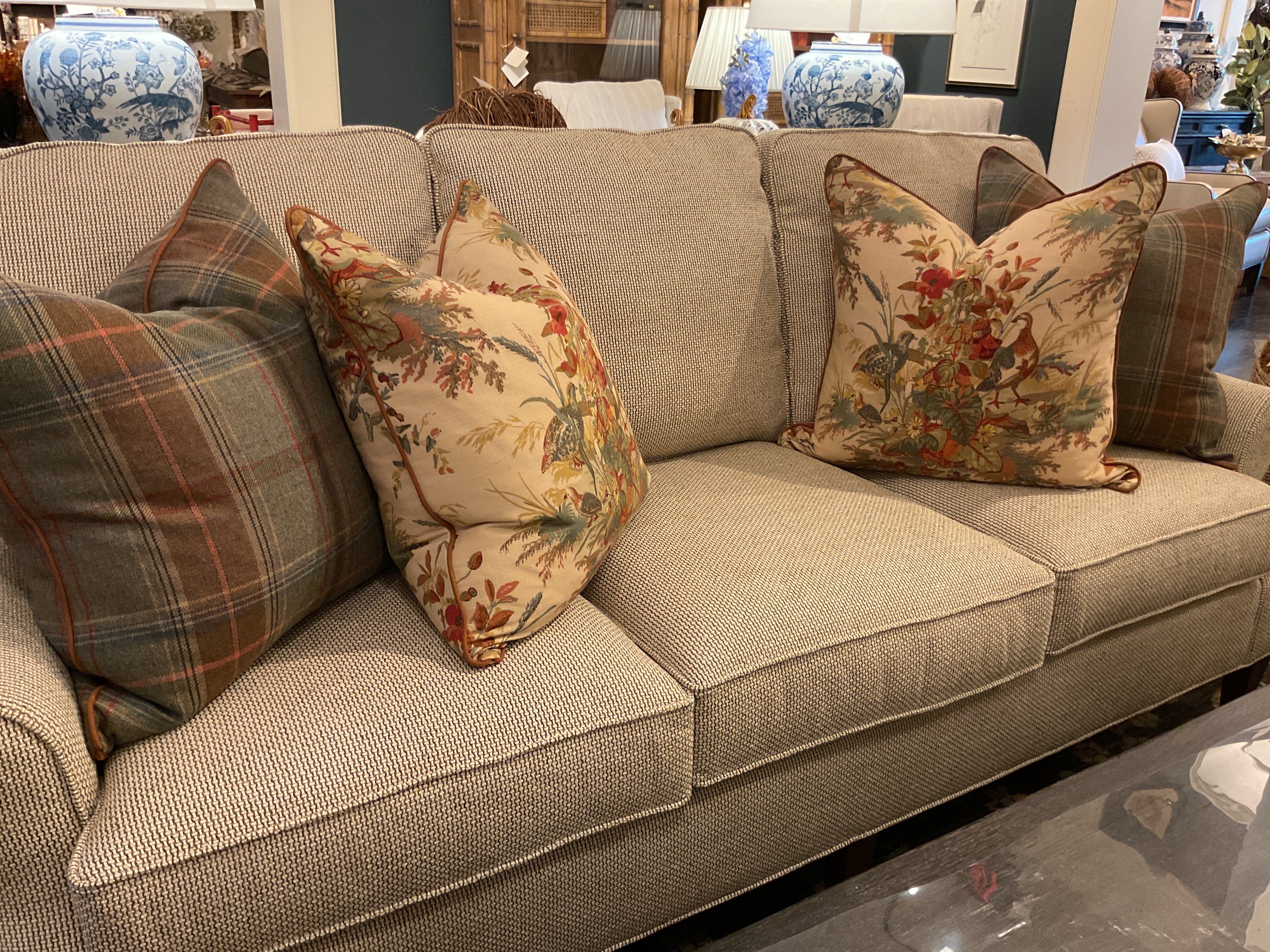 Quail Meadow w/ Sued Cord Pillow Sham