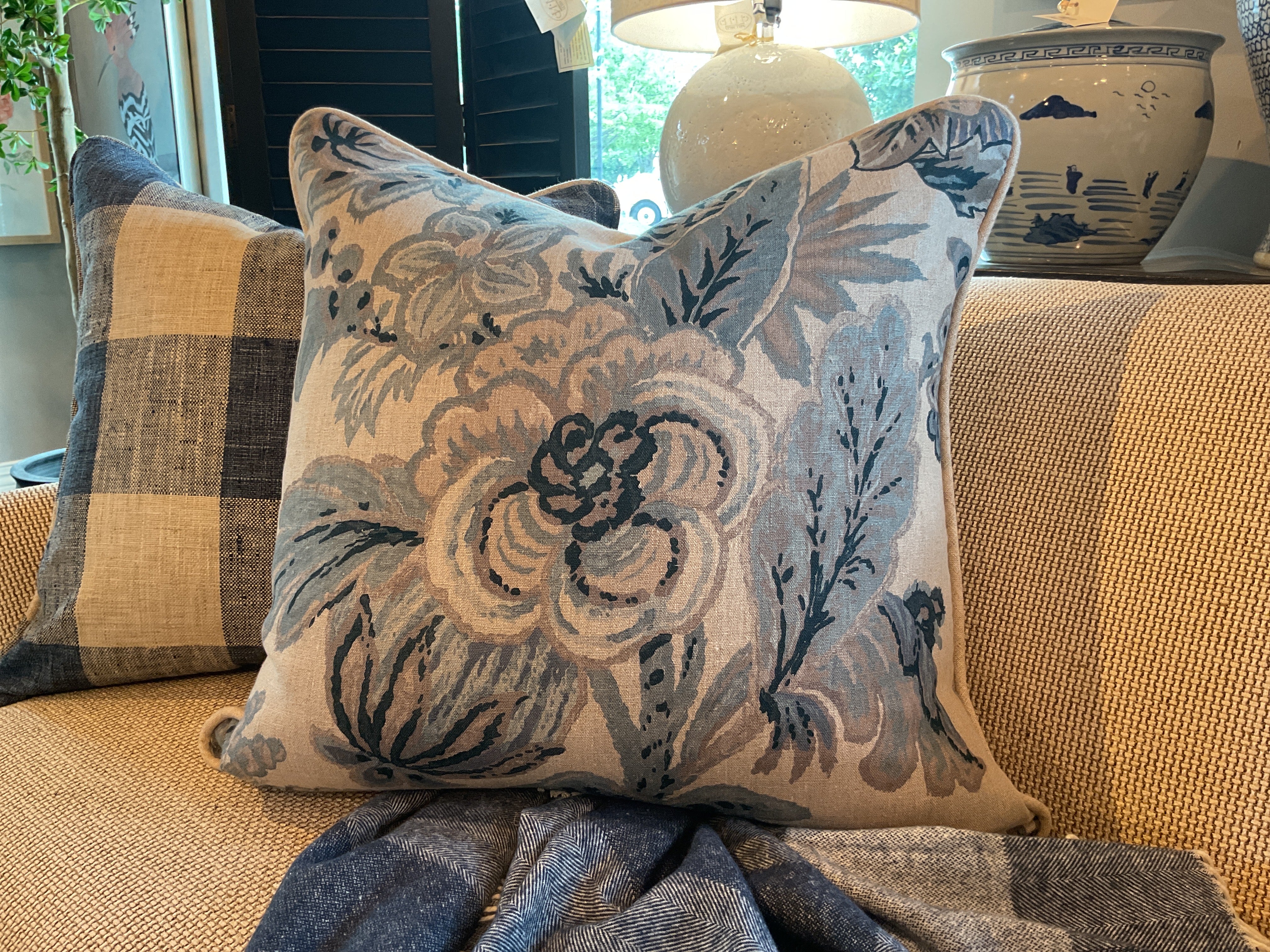 Floral Gala w/ Greige Cord Pillow Sham
