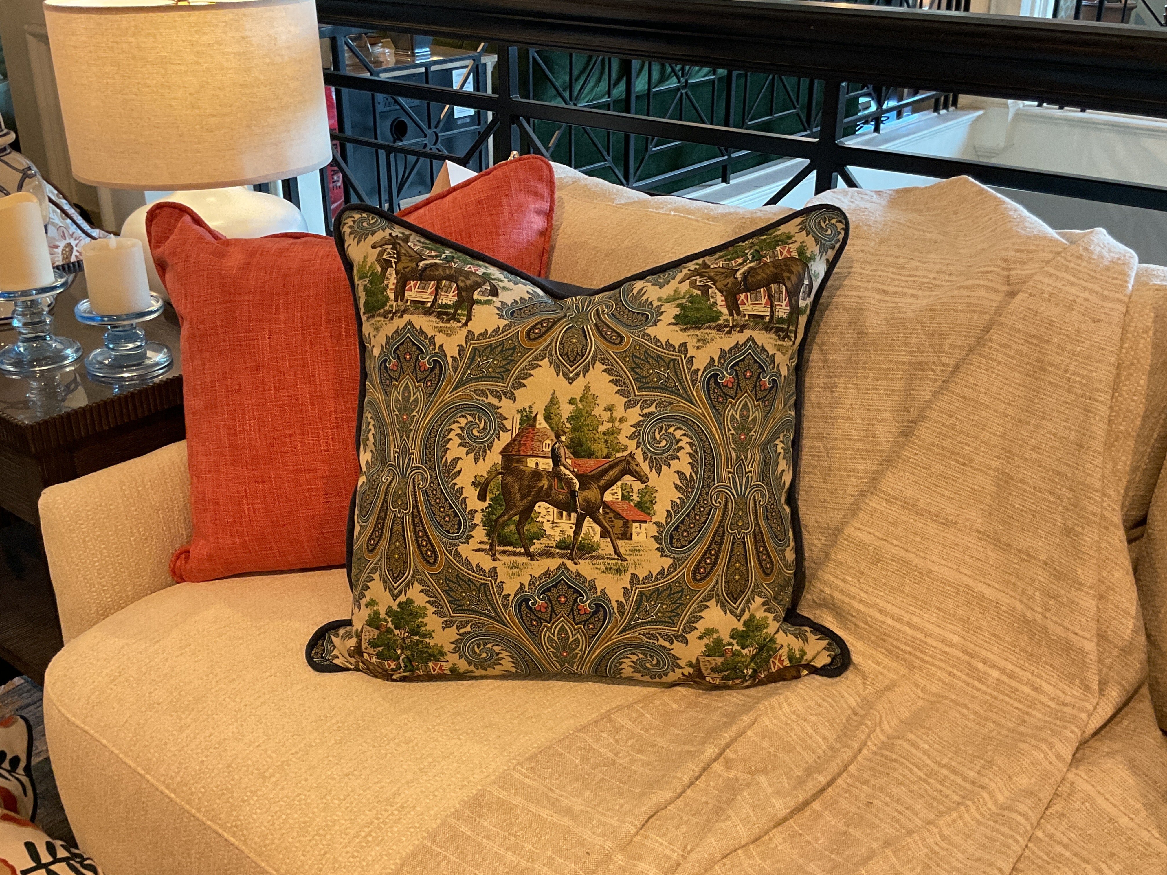 Woodgate Royal (Front) w/ Navy Cord Pillow Sham