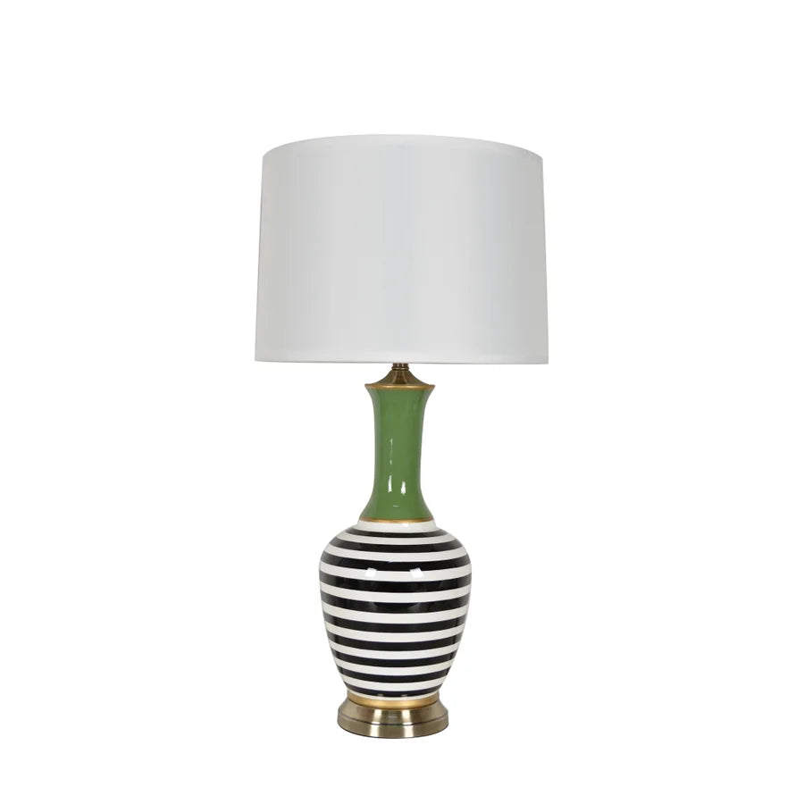Vase Lamp With Metal Base