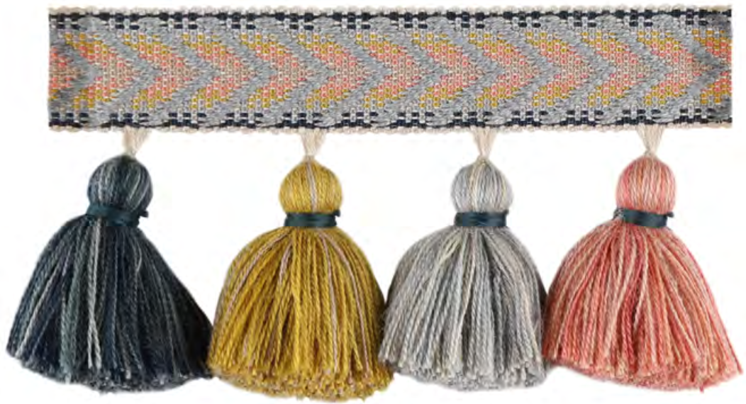 CLC100 Chevron Tassel Fringe Trim by the Yard