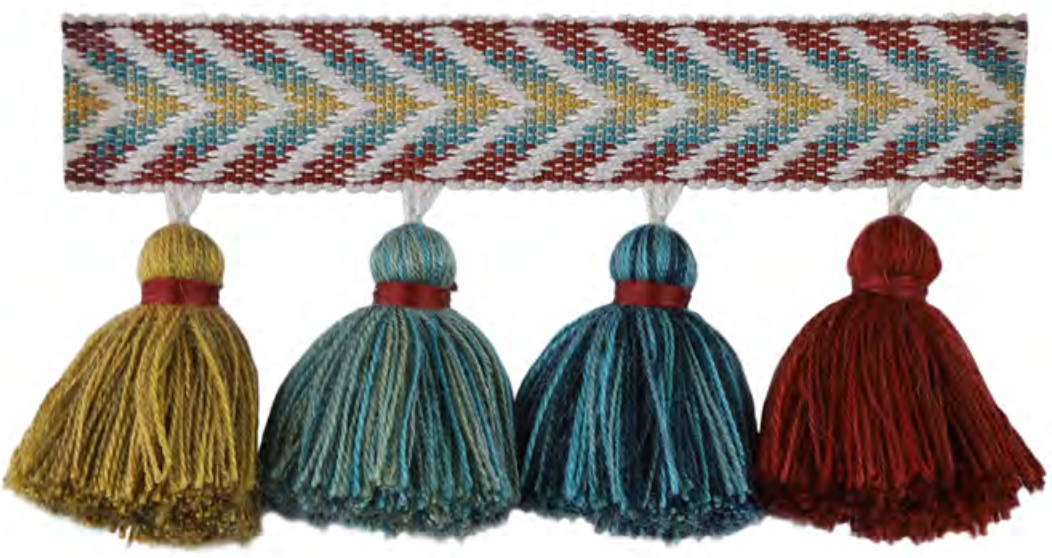 CLC100 Chevron Tassel Fringe Trim by the Yard