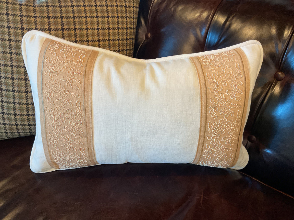 Lucky Ivory w/ Alicante Tape Trim Pillow Sham