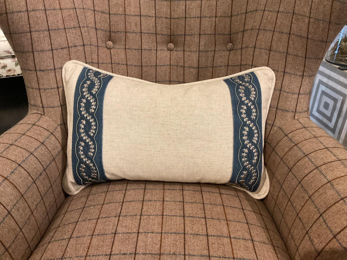 Capri Natural w/ Catalonia Tape Trim Pillow Sham