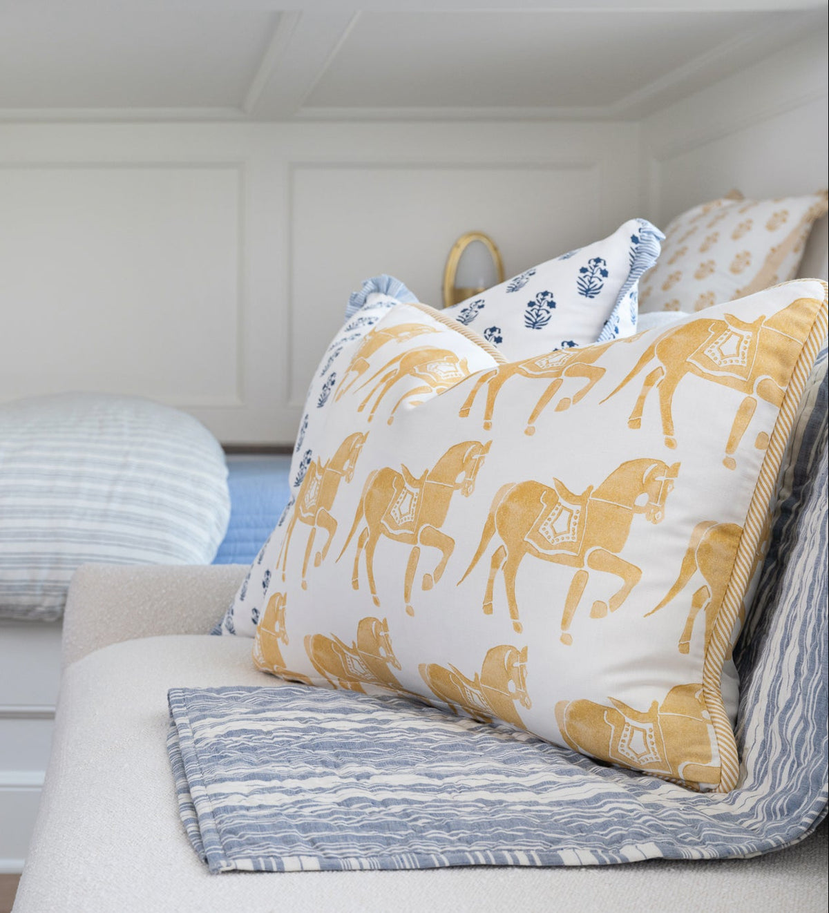 Marwari Horse w/ Jumbo Welt Pillow Sham