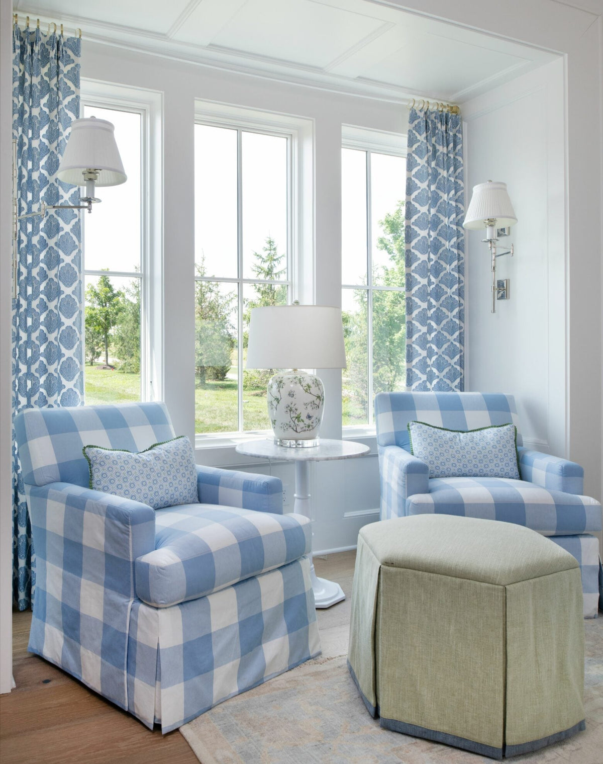 Charlotte Horizon Check Cotton Fabric by the Yard – 54" Wide | Nell Hill's