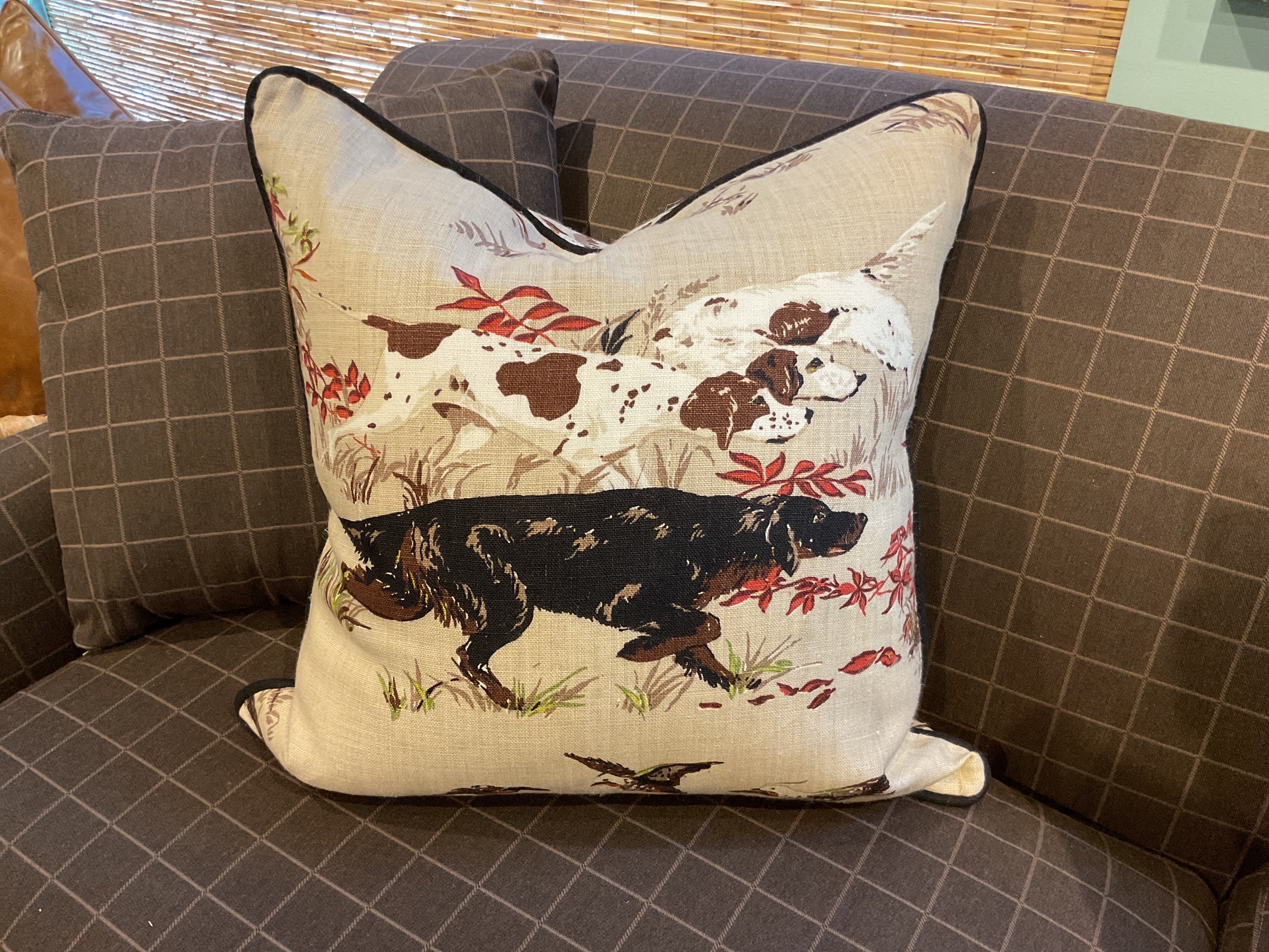 Pointers Tan w/ Black Cord Pillow Sham