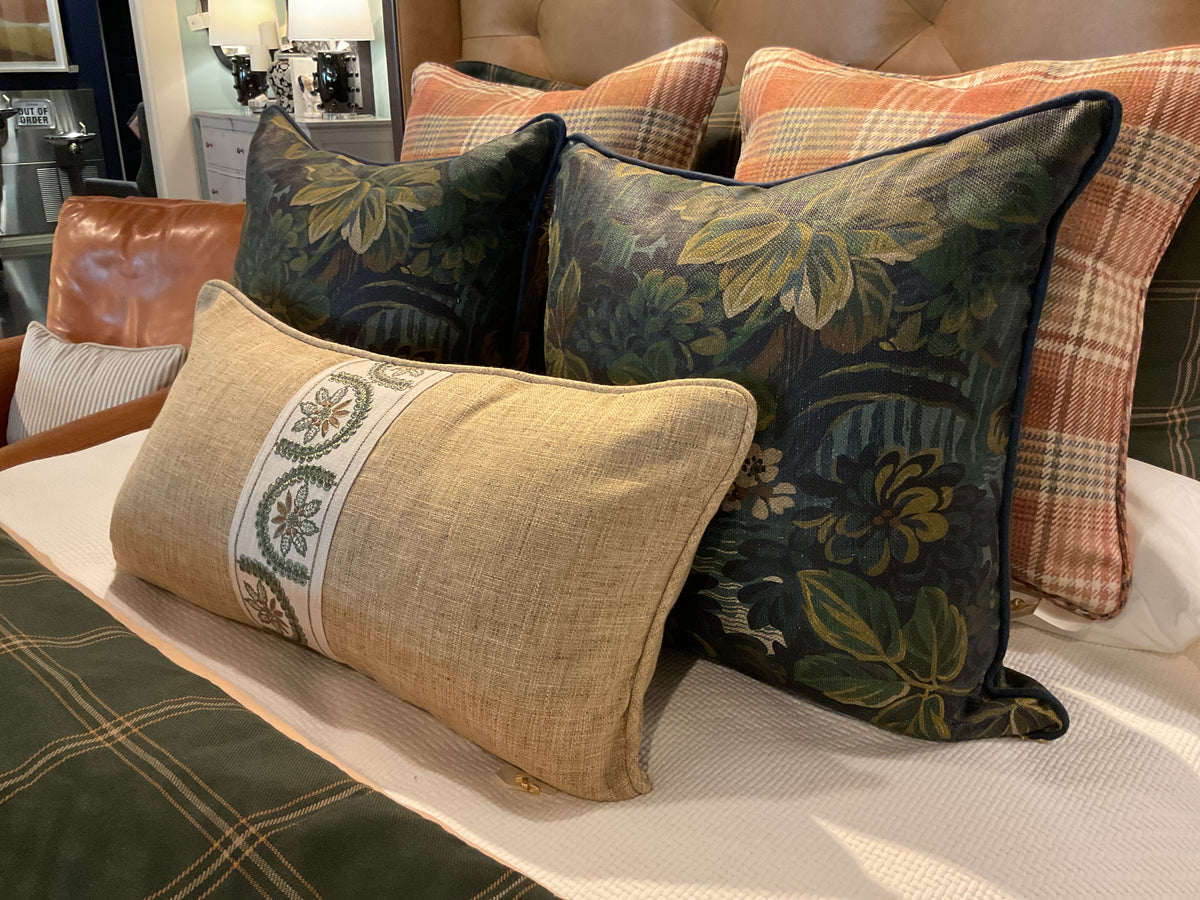 Night Garden w/ Navy Cord Pillow Sham